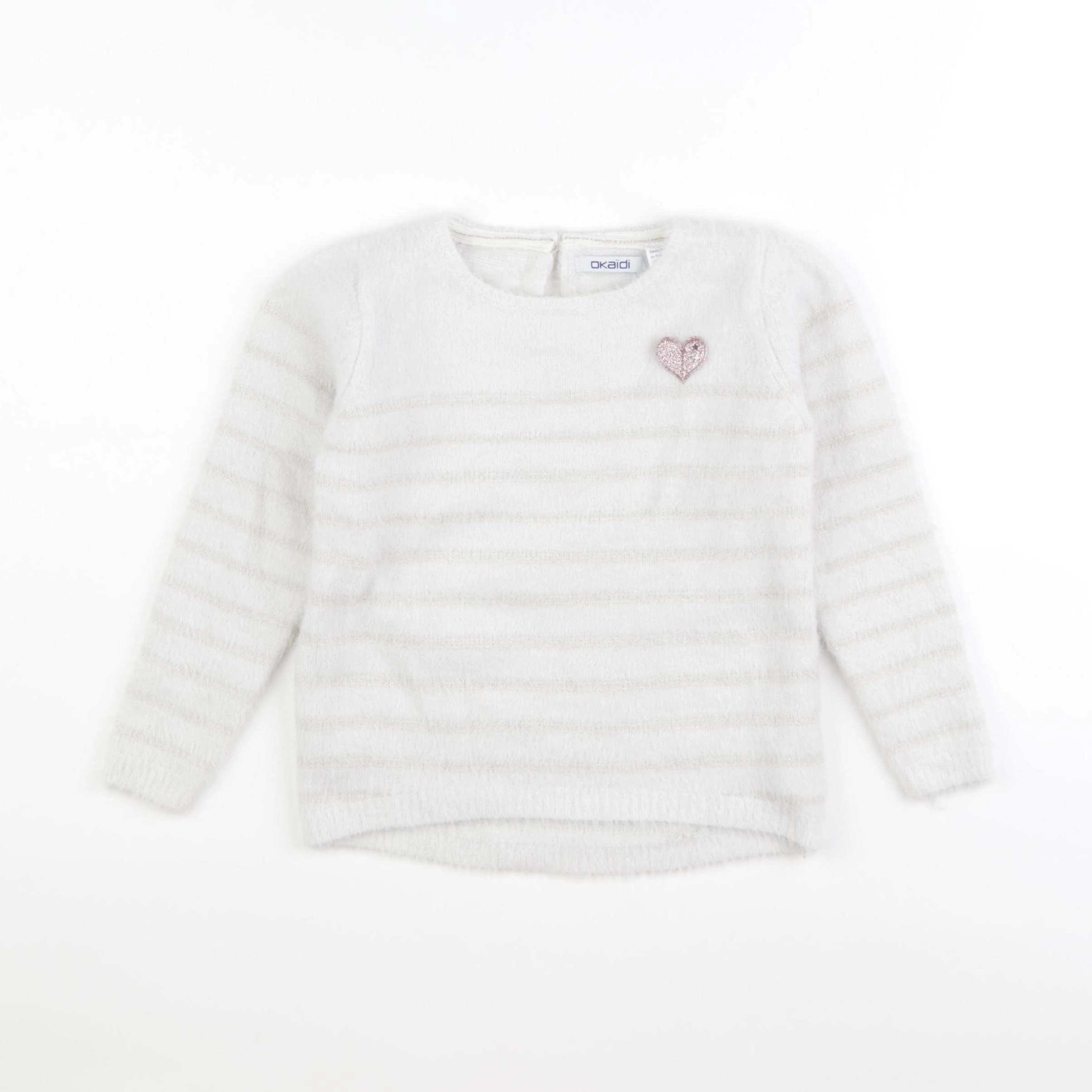 Okaidi - pull blanc - 4 ans