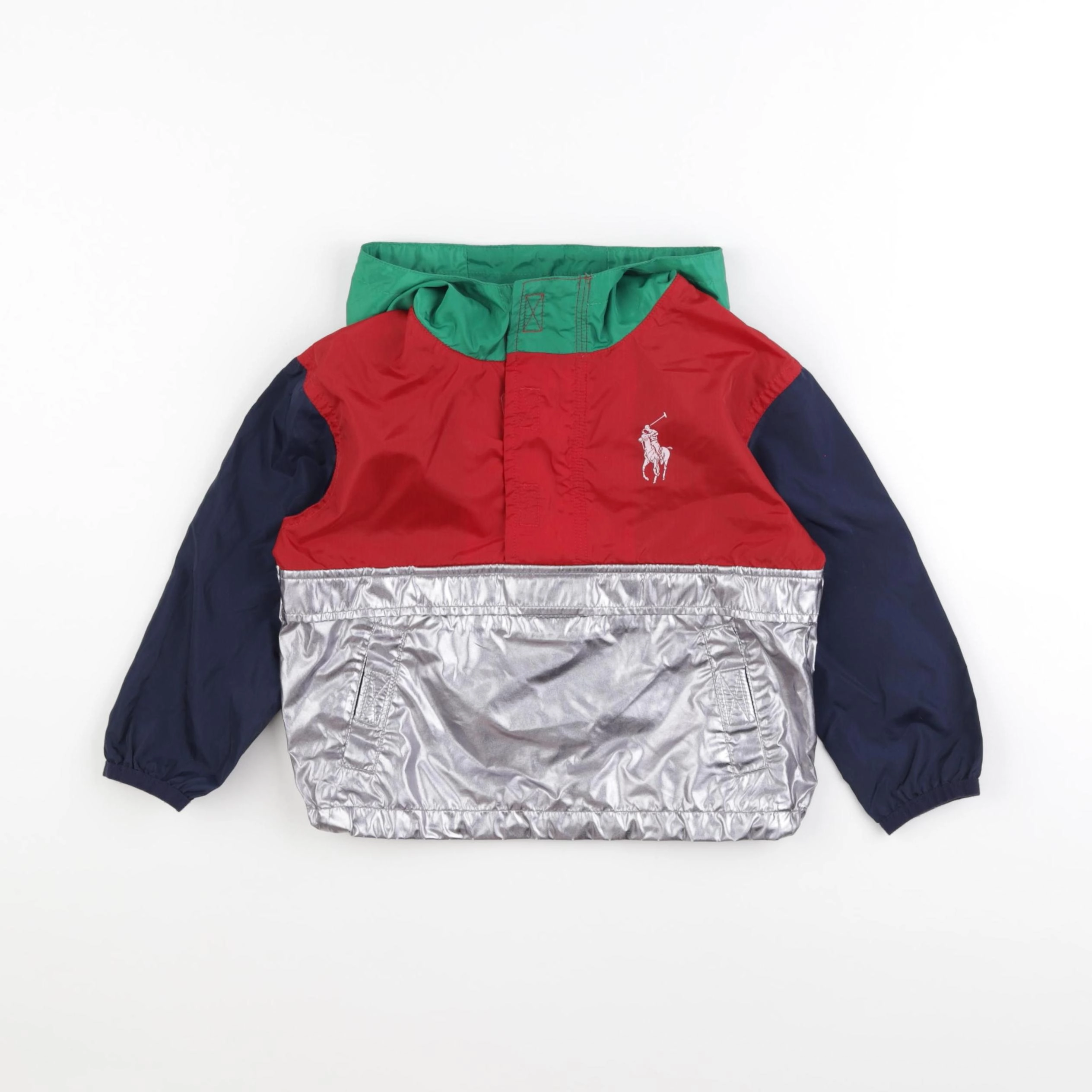 Ralph Lauren - coupe-vent vert, argent - 2 ans