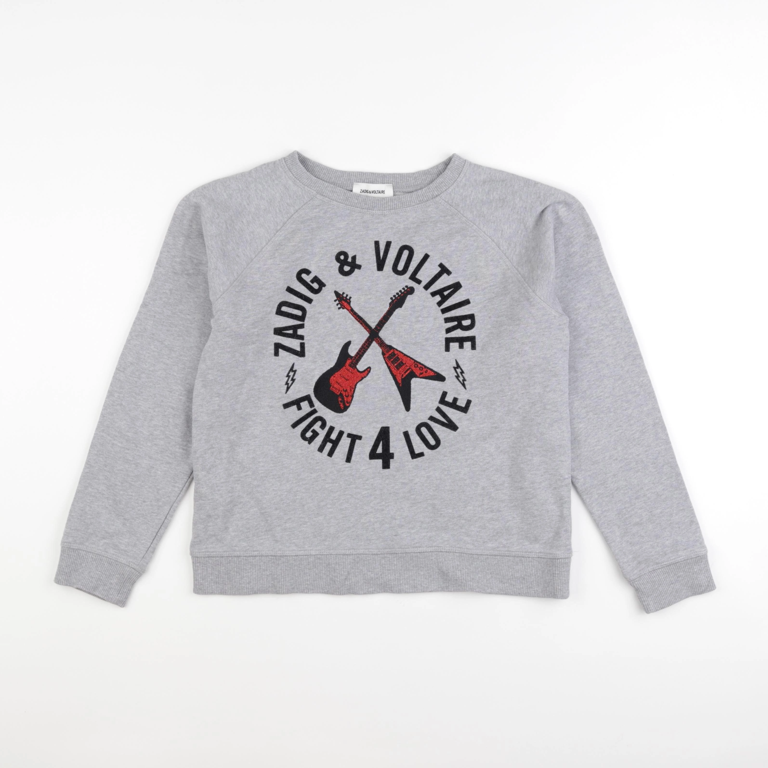 Zadig & Voltaire - sweat gris - 12 ans