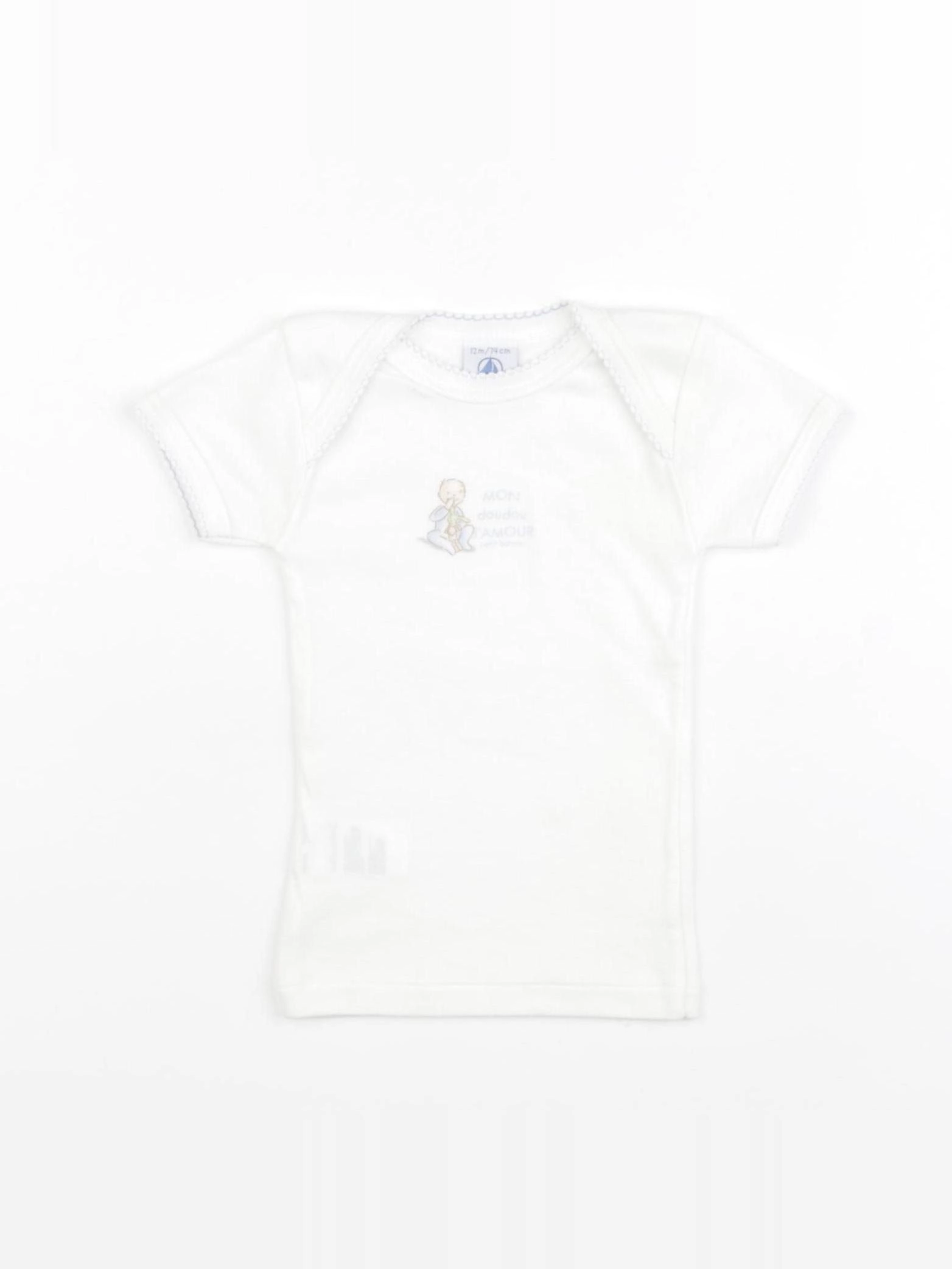 Petit Bateau - maillot de corps blanc - 12 mois
