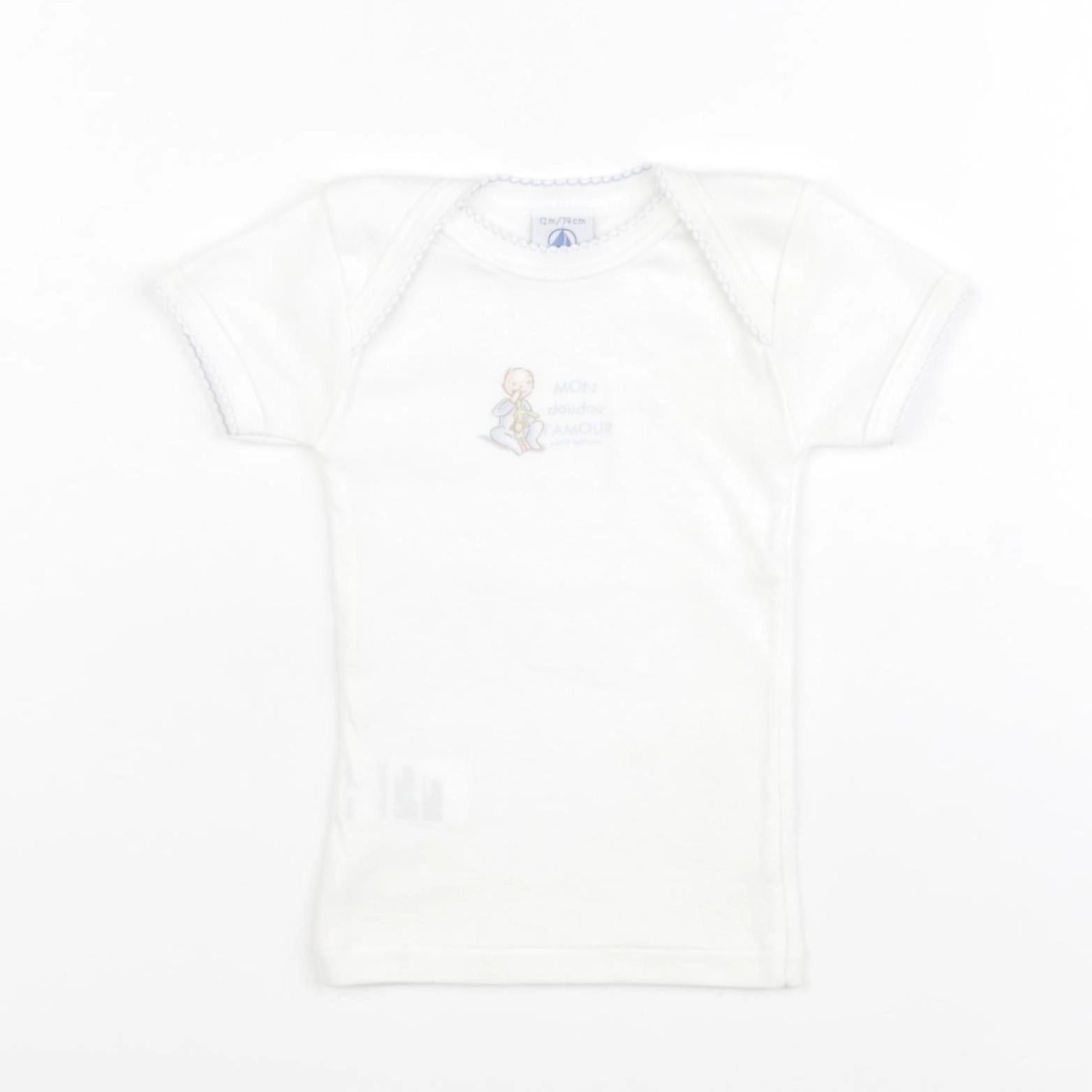 Petit Bateau - maillot de corps blanc - 12 mois
