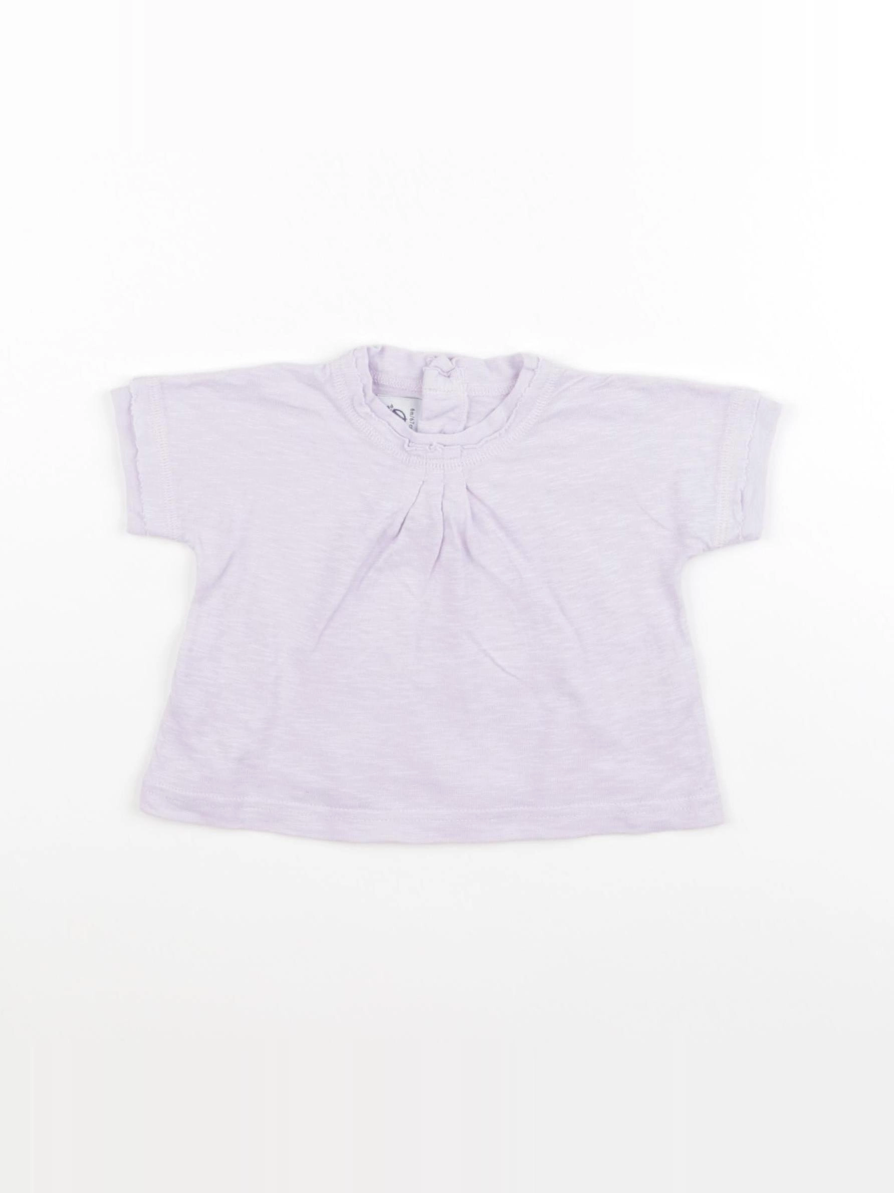 Petit Bateau - tee-shirt violet - 6 mois