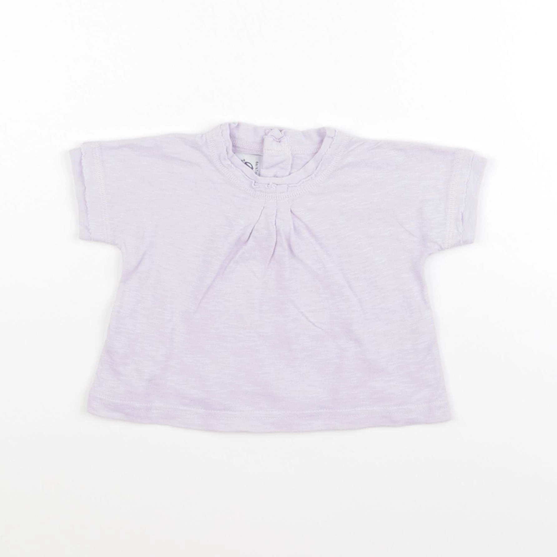 Petit Bateau - tee-shirt violet - 6 mois