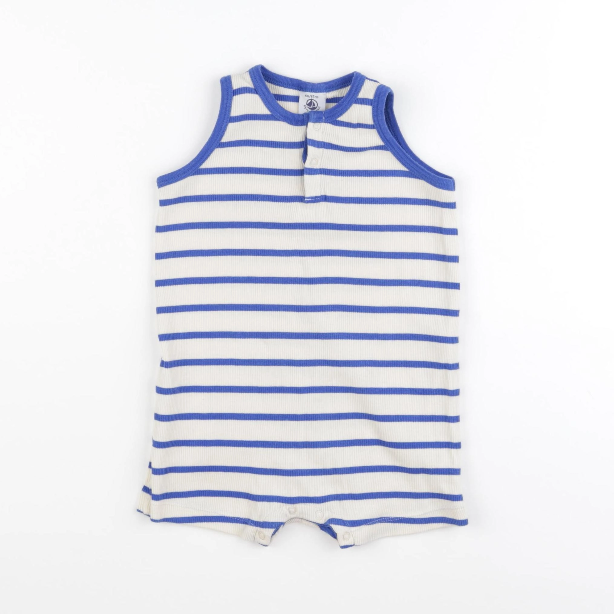 Petit Bateau - combinaison blanc - 6 mois