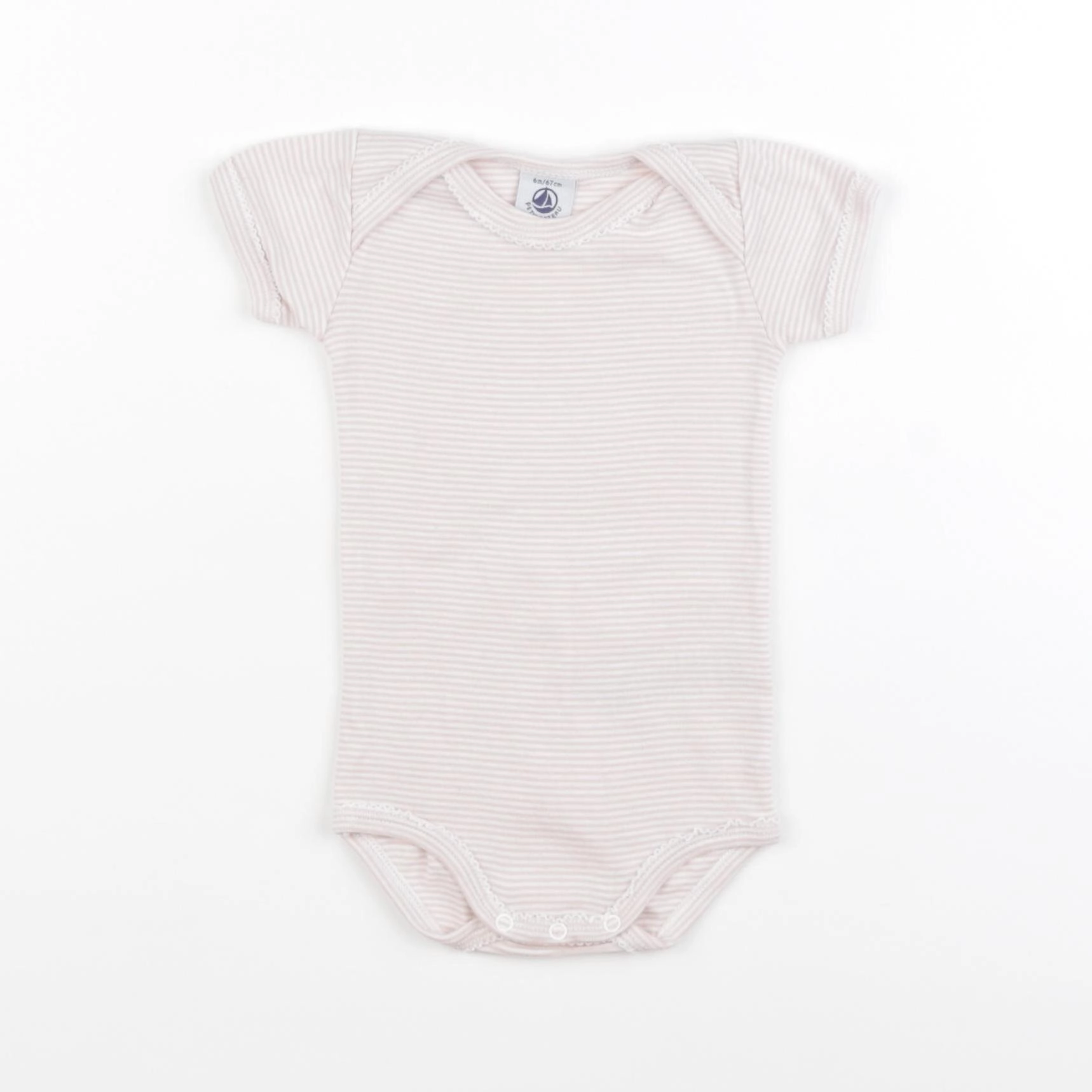 Petit Bateau - body rose - 6 mois