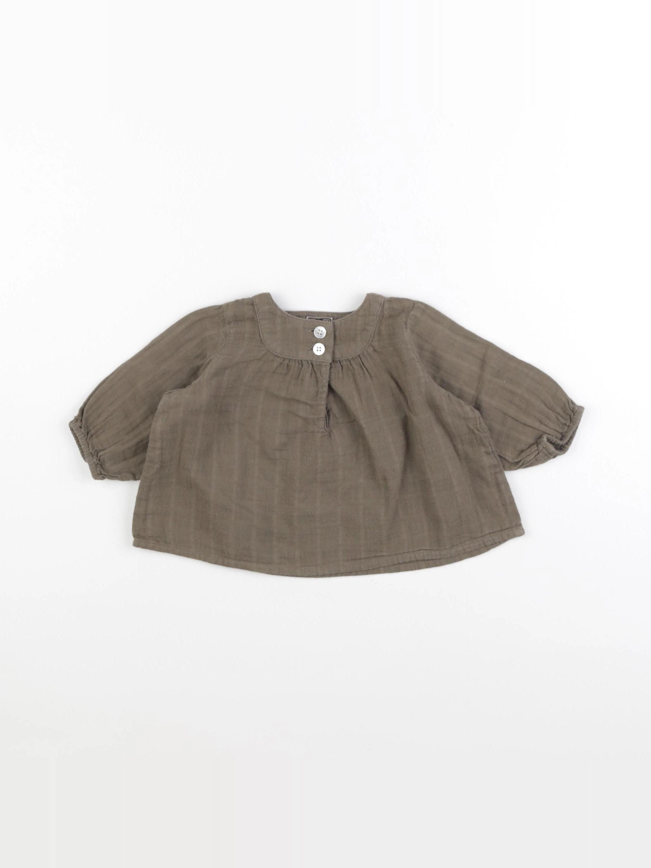 Bonton - blouse marron - 3 mois
