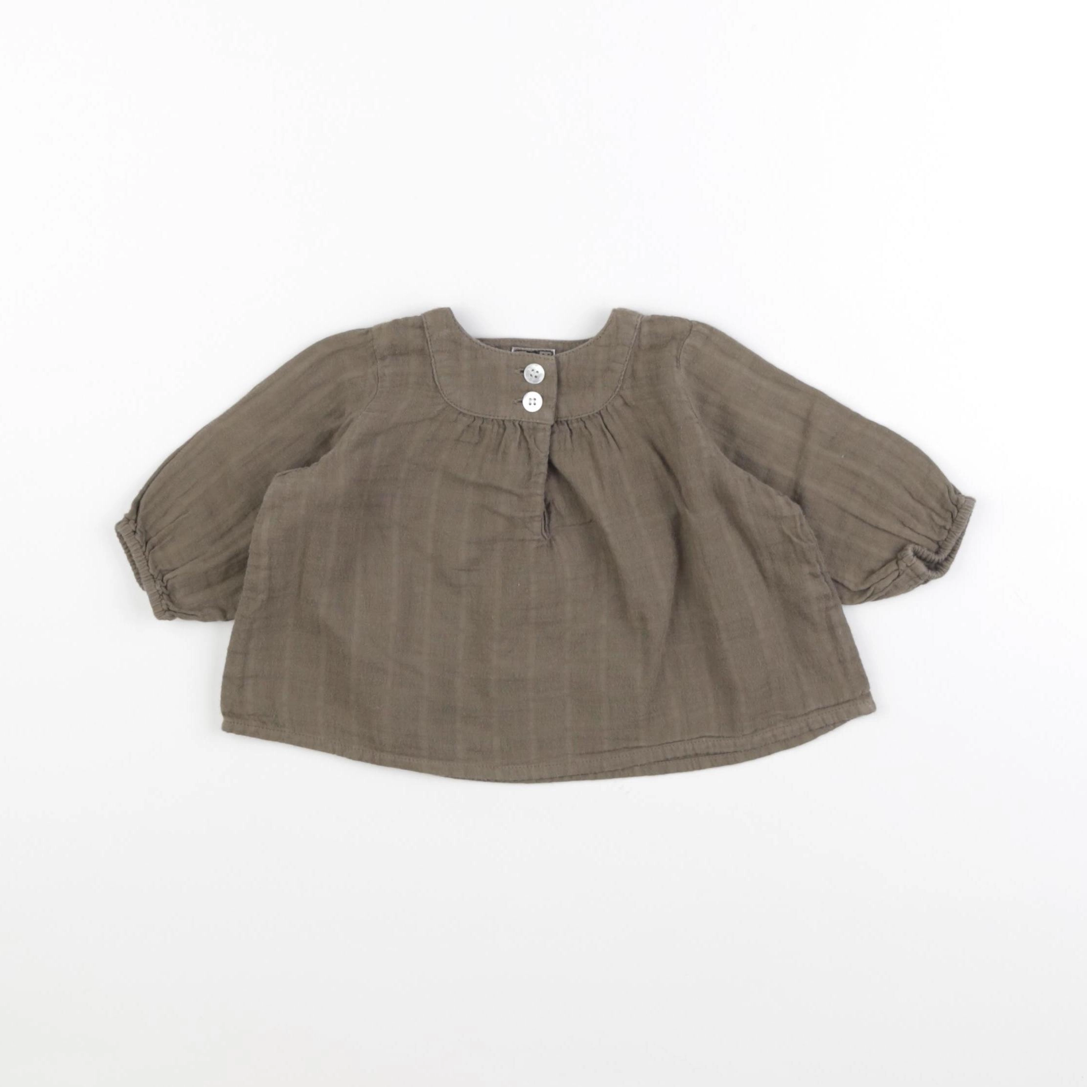 Bonton - blouse marron - 3 mois