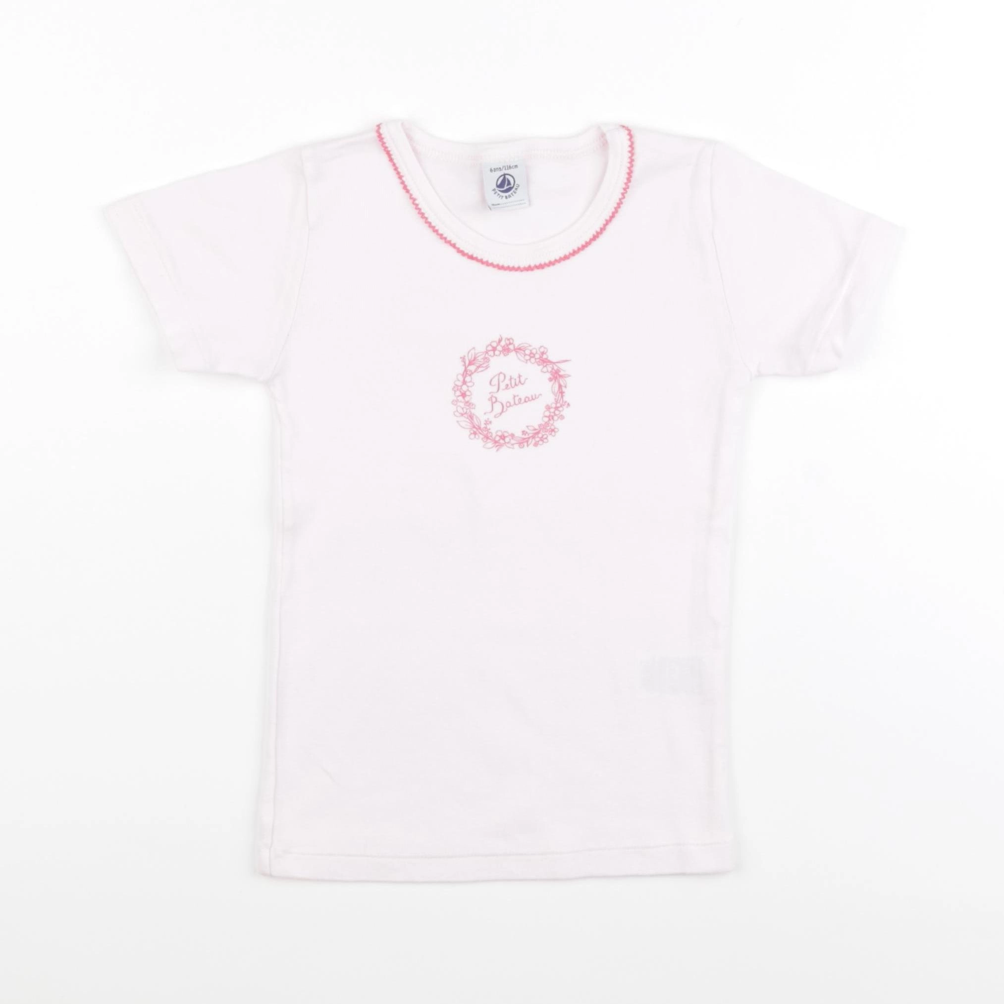 Petit Bateau - maillot de corps rose - 6 ans