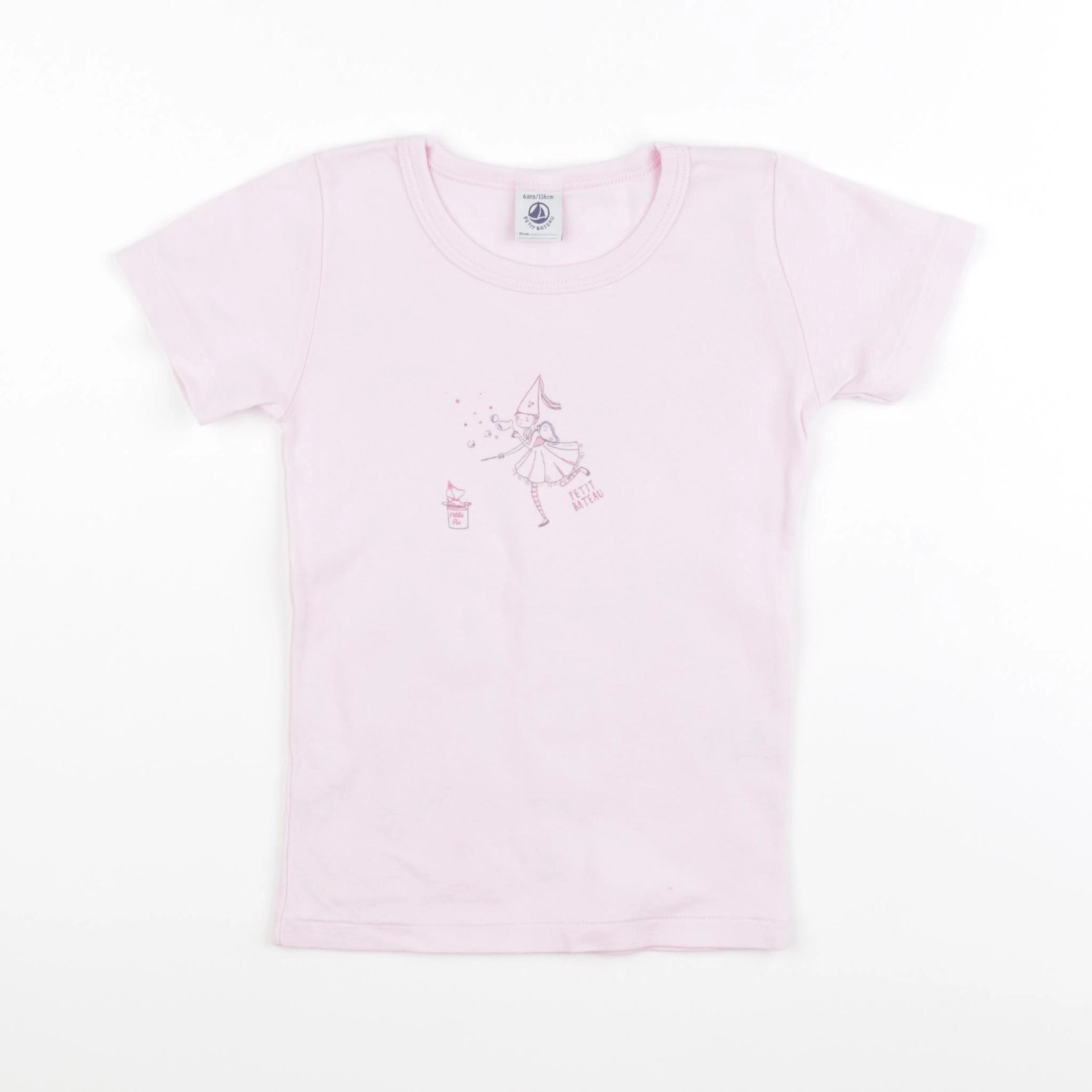 Petit Bateau - maillot de corps rose - 6 ans