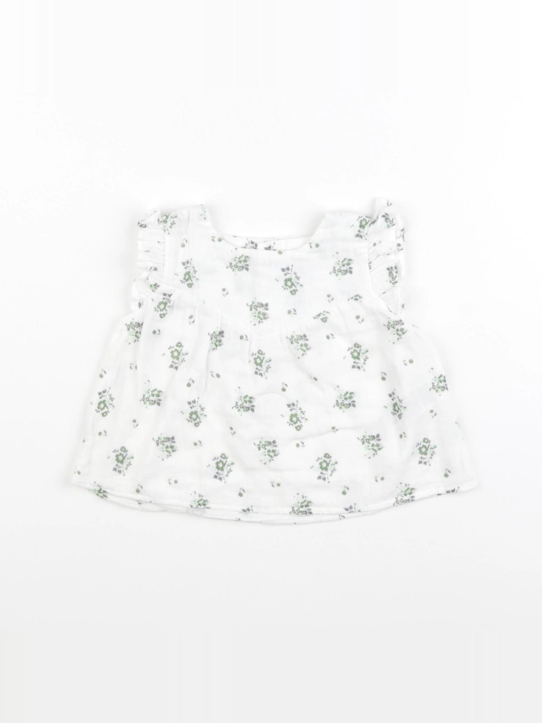 Petit Bateau - blouse blanc - 6 mois