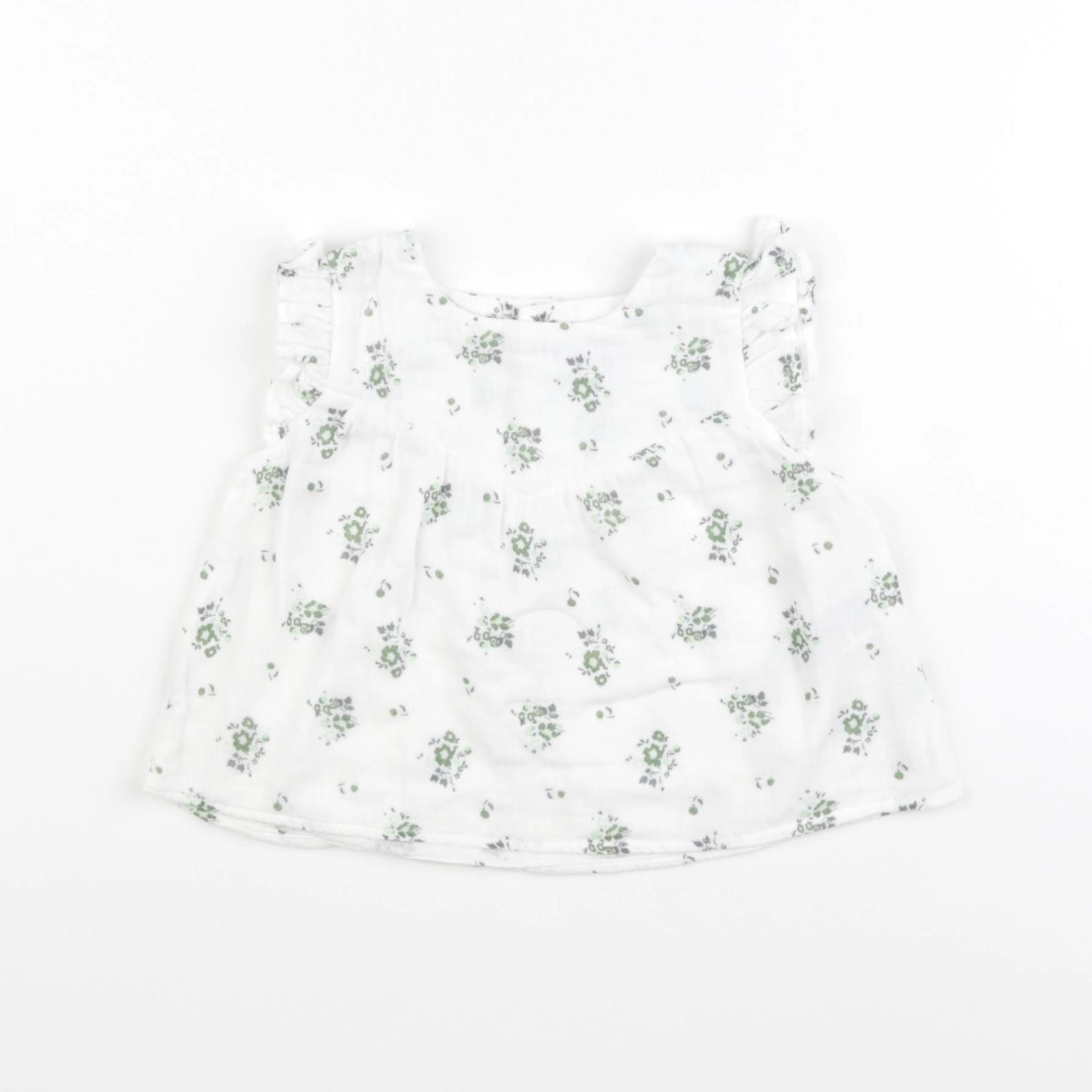 Petit Bateau - blouse blanc - 6 mois