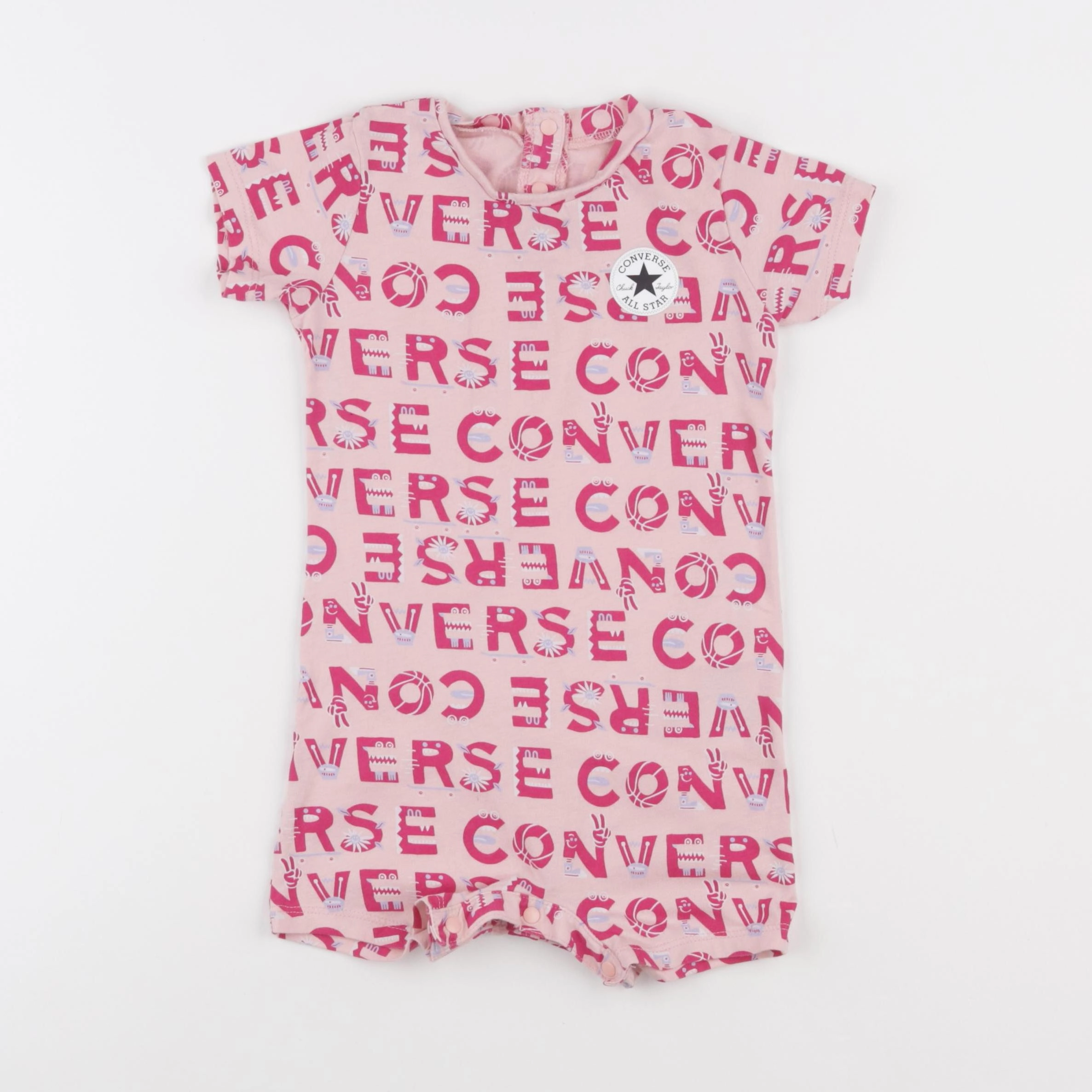 Converse - combinaison rose - 24 mois