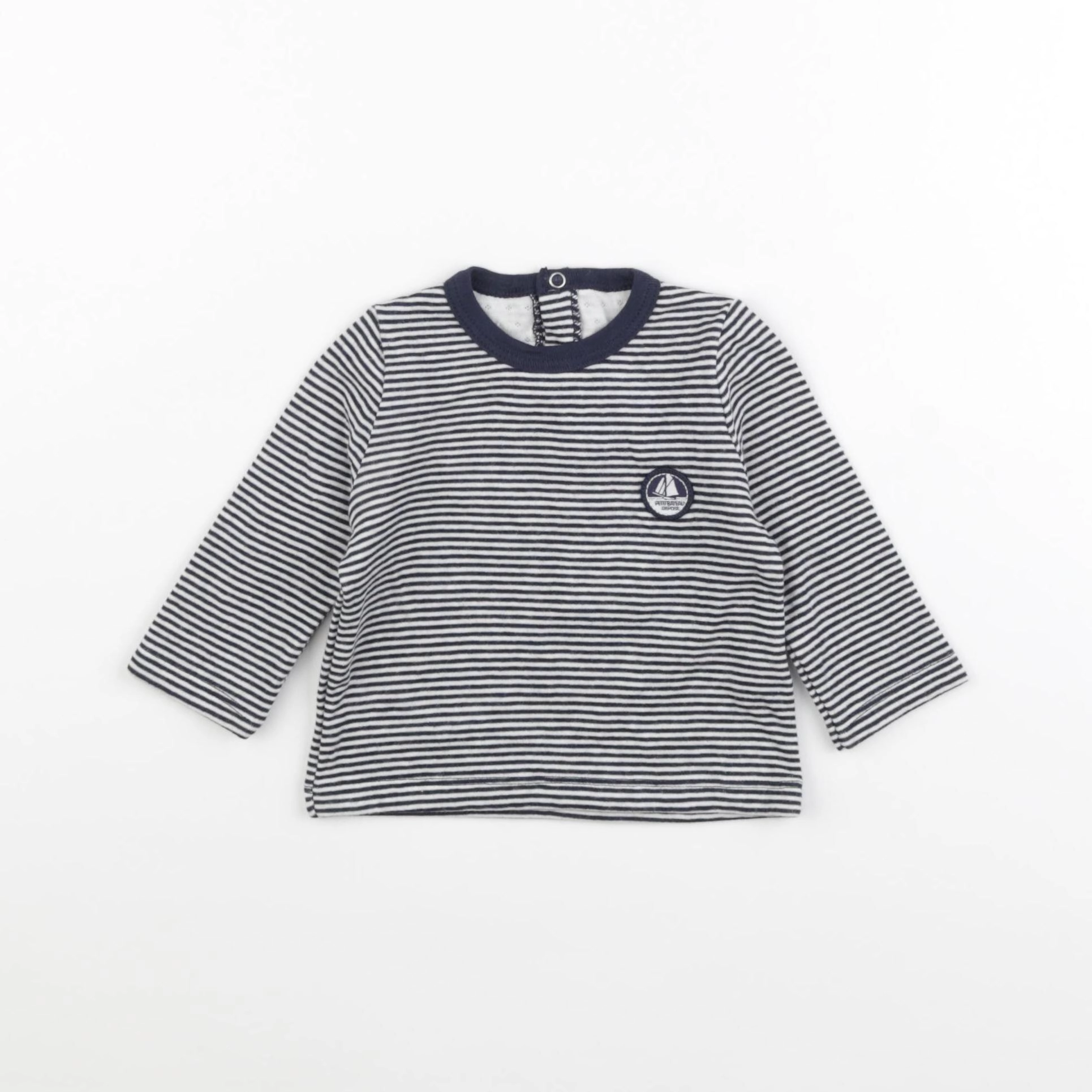 Petit Bateau - tee-shirt bleu - 6 mois