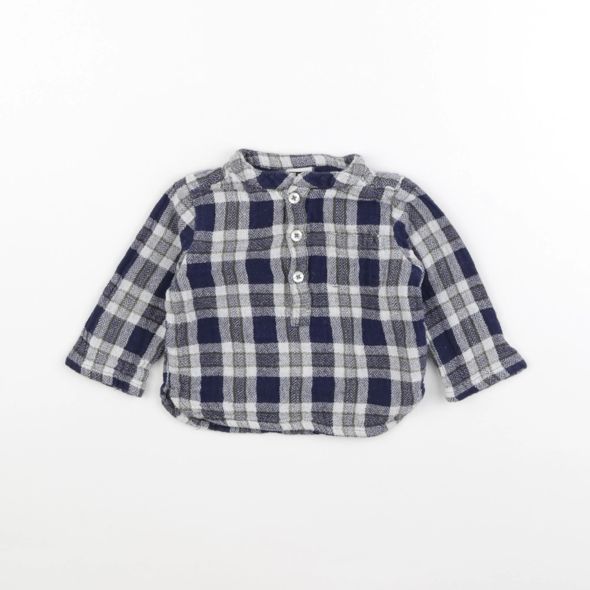 Bonton - chemise bleu - 6 mois