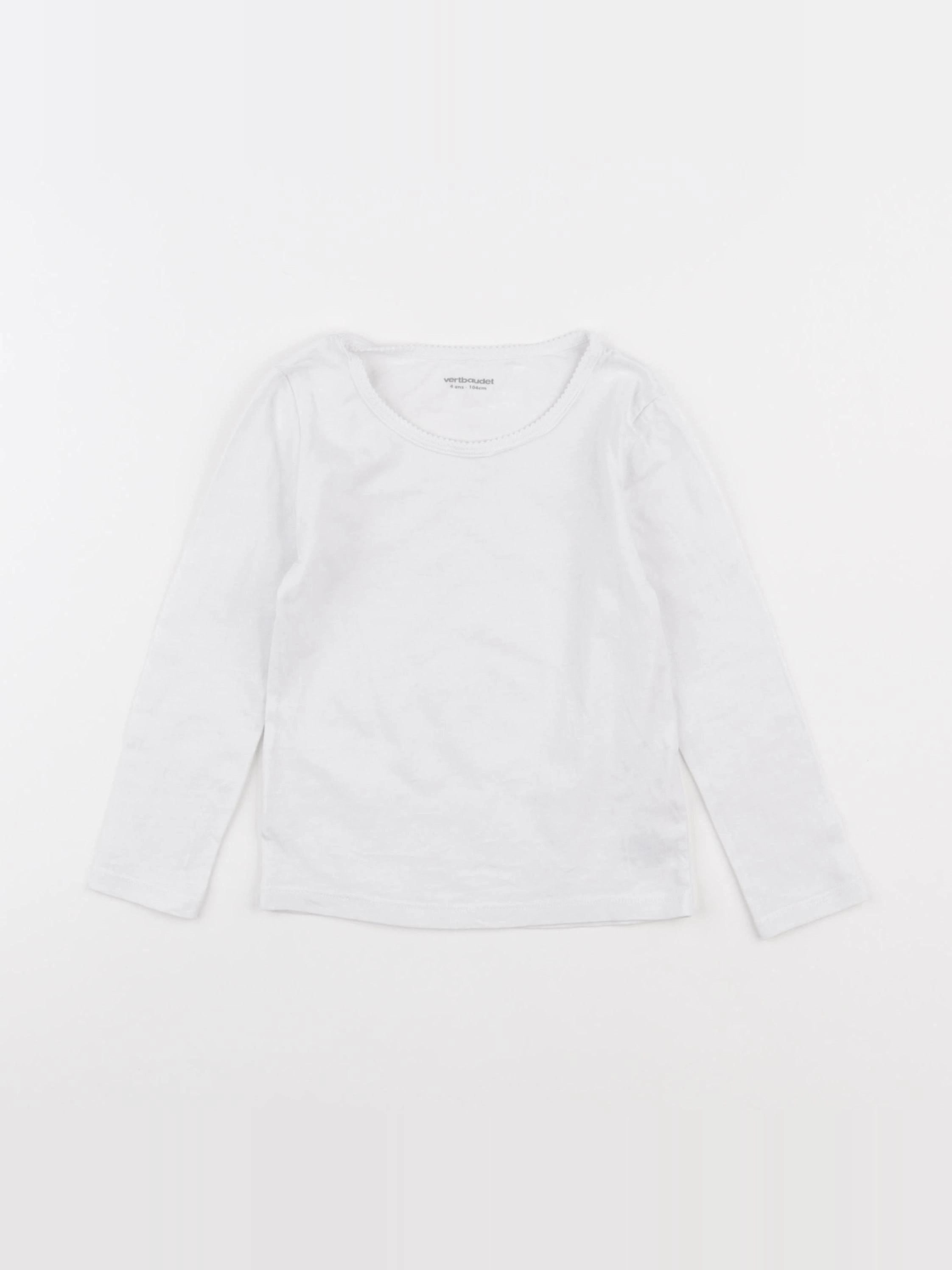 Vertbaudet - maillot de corps blanc - 4 ans