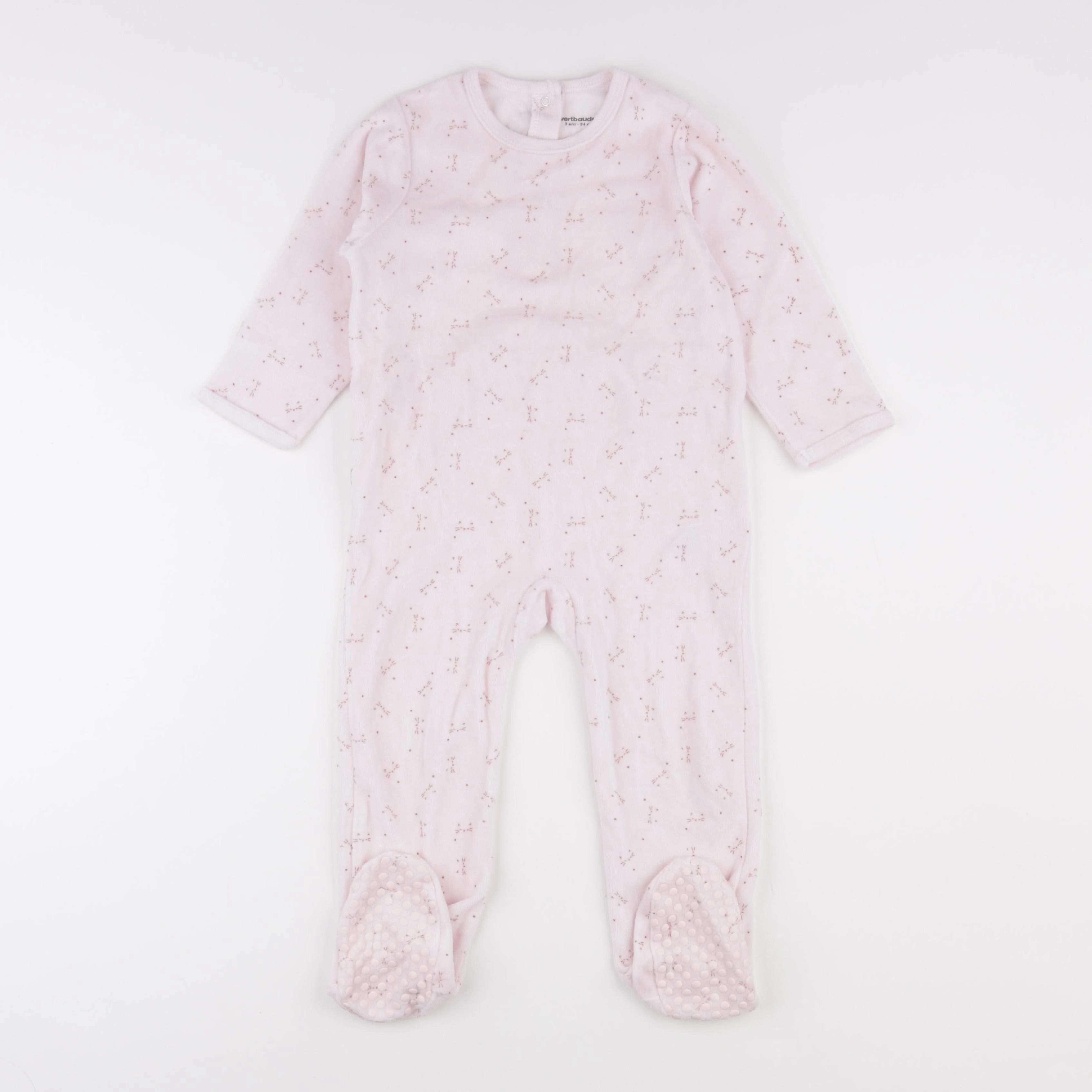 Vertbaudet - pyjama velours rose - 3 ans