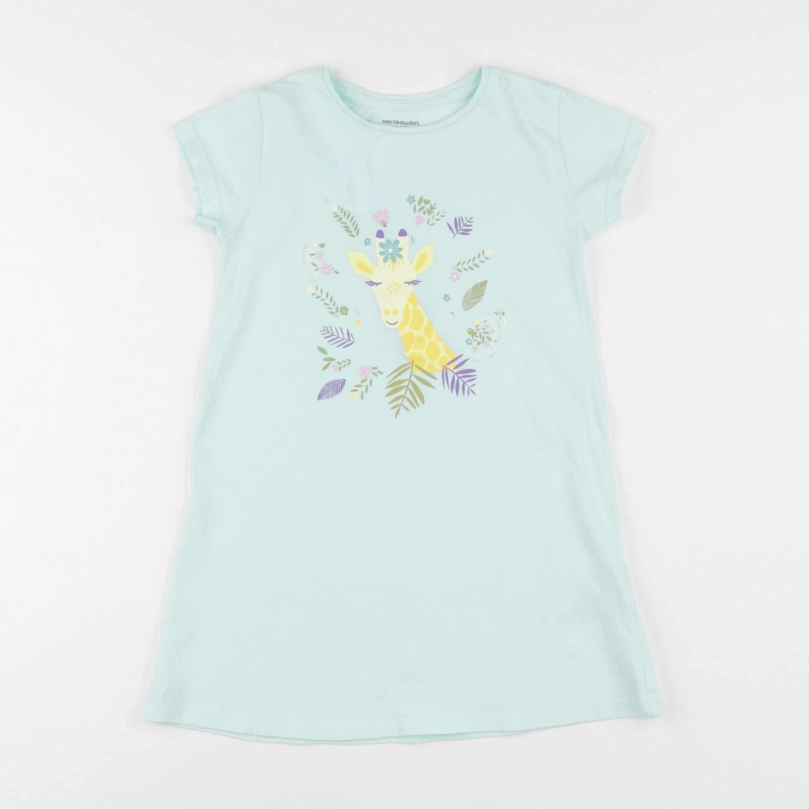 Vertbaudet - chemise de nuit coton vert - 5 ans