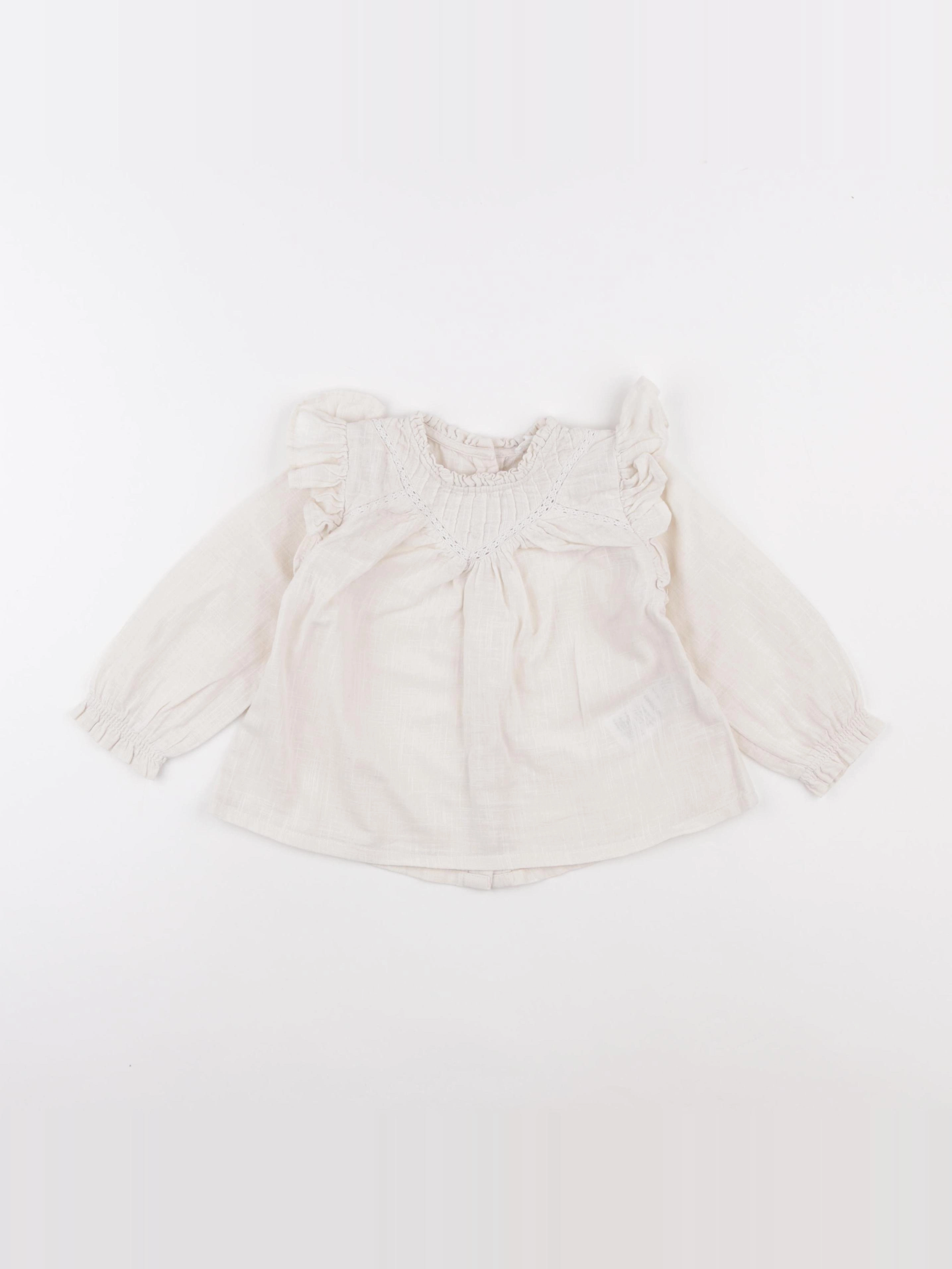 Vertbaudet - blouse beige - 24 mois