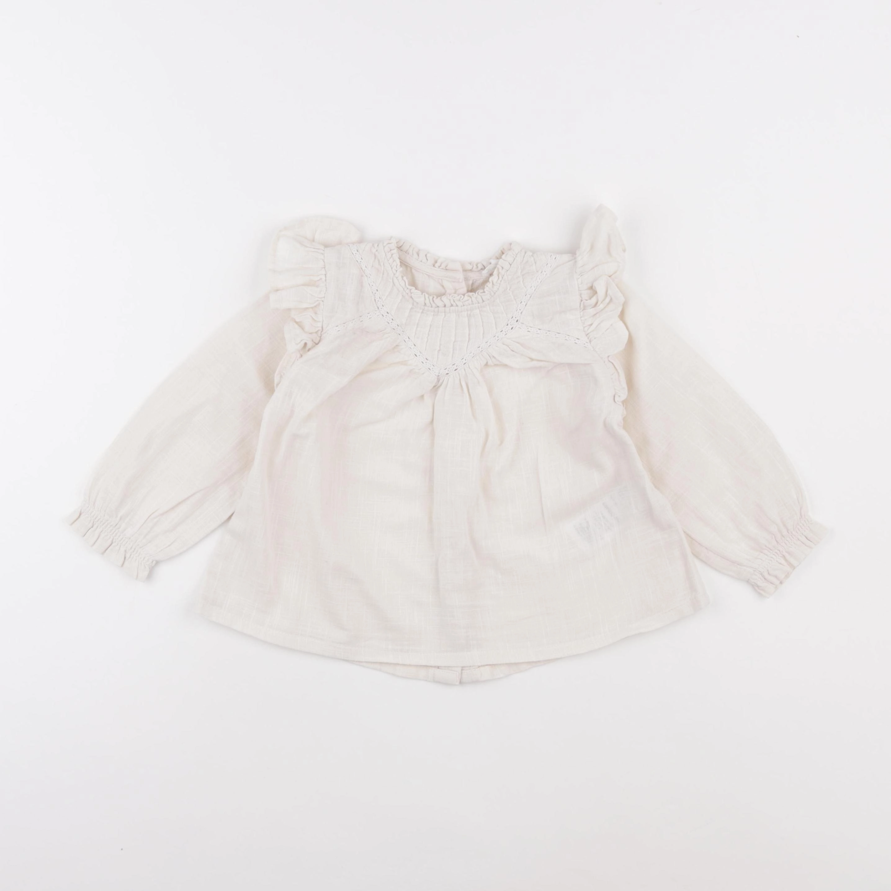 Vertbaudet - blouse beige - 24 mois