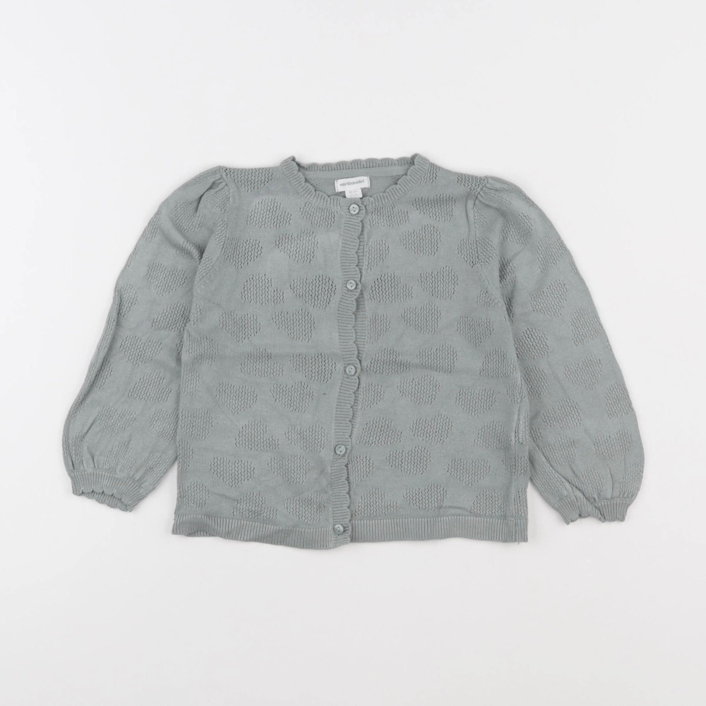Vertbaudet - gilet vert - 24 mois