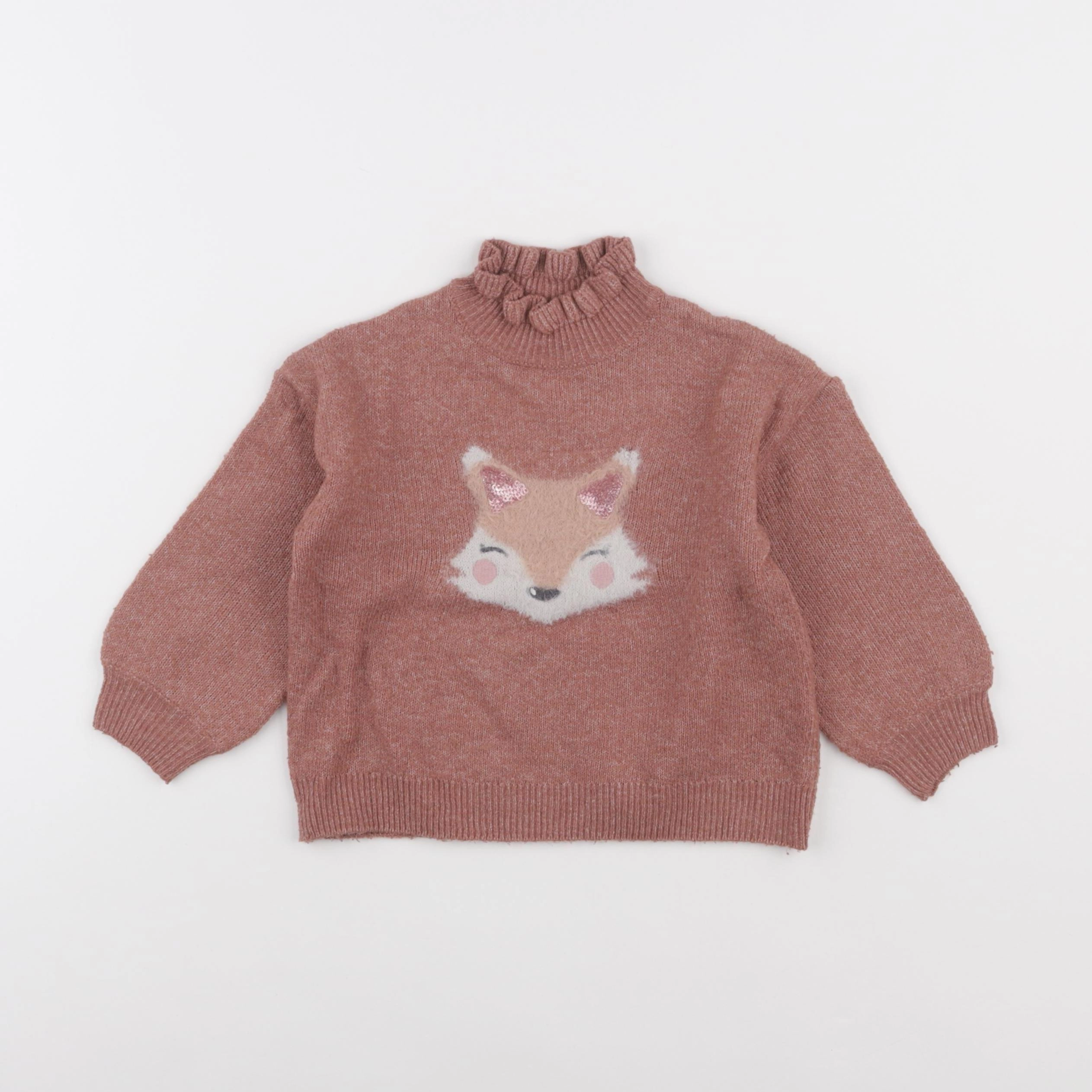 Vertbaudet - pull marron - 2 ans