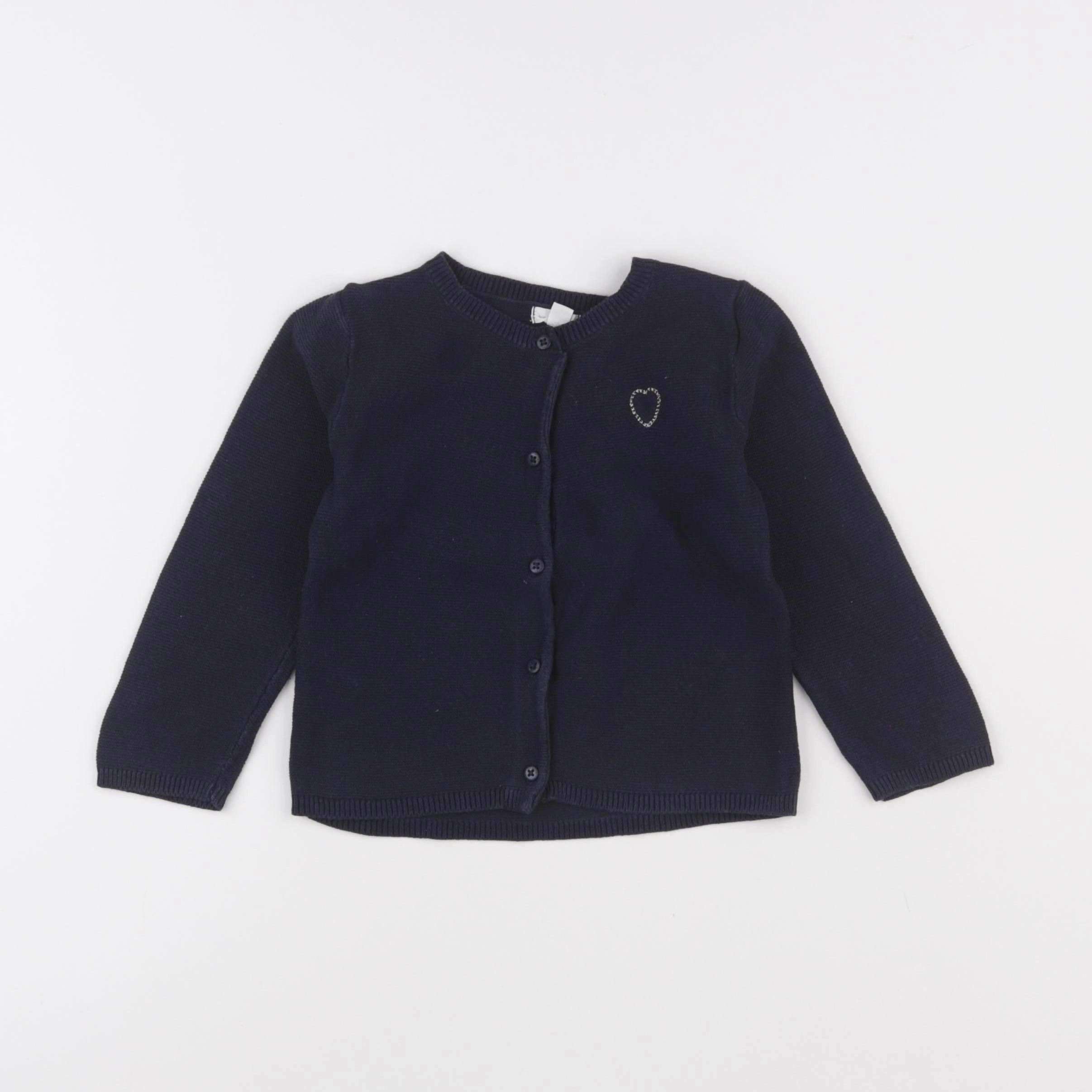 Vertbaudet - gilet bleu - 24 mois