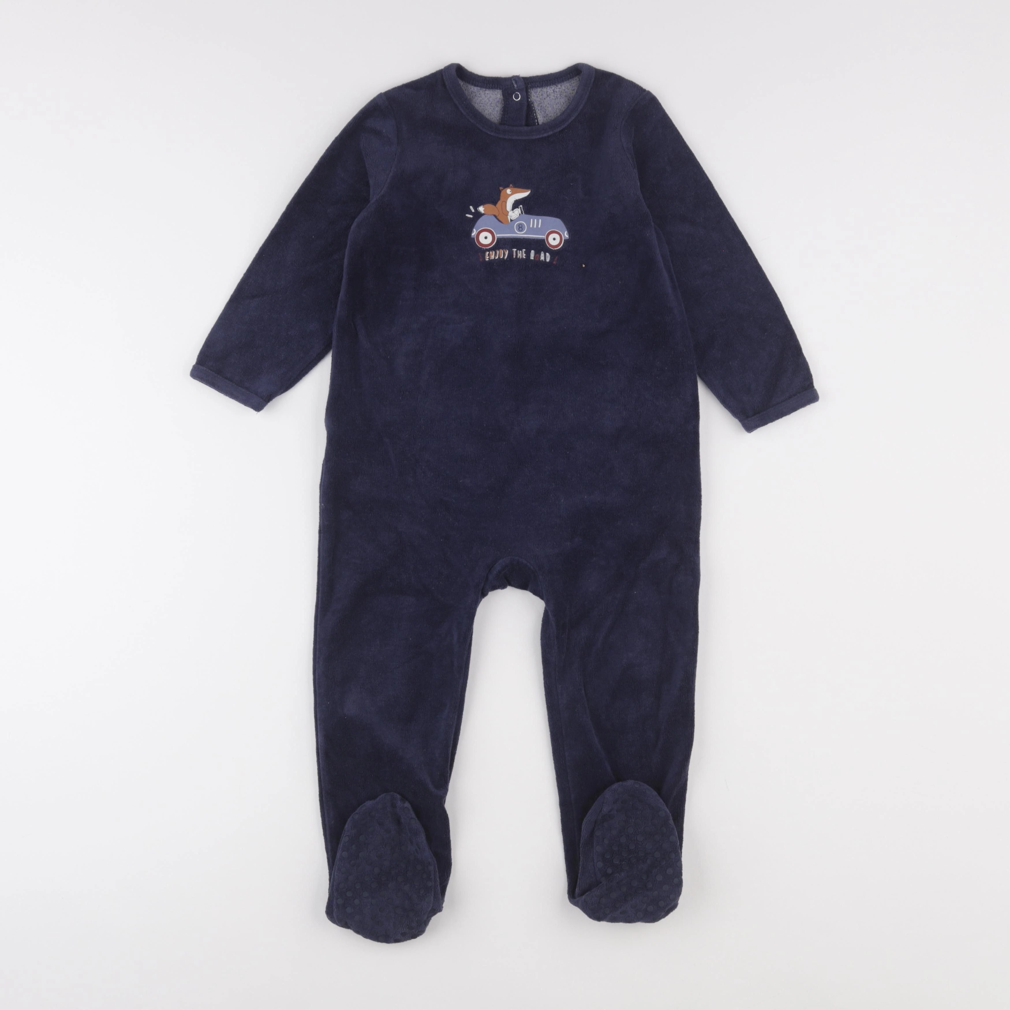 Vertbaudet - pyjama velours bleu - 3 ans