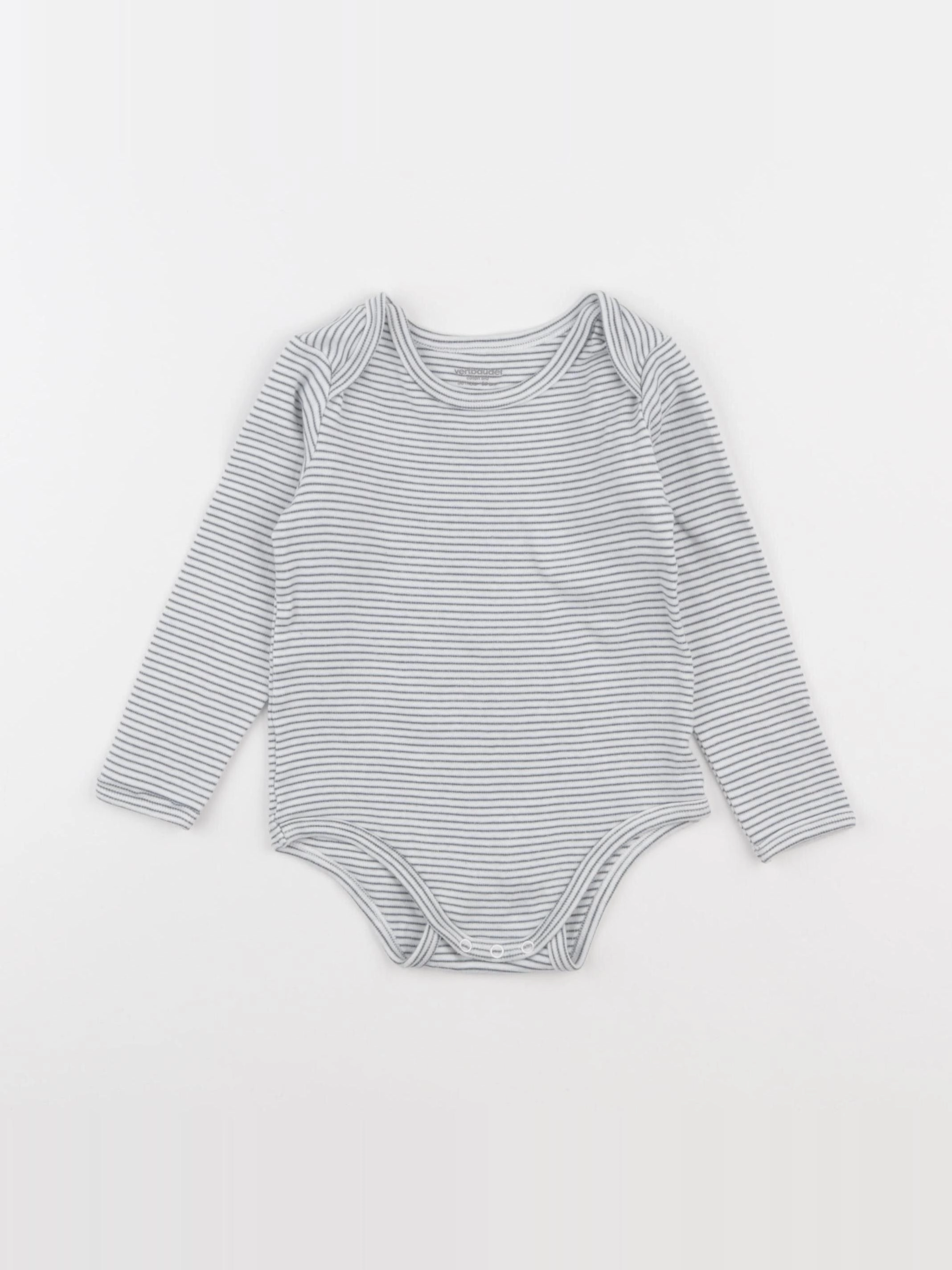 Vertbaudet - body blanc, bleu - 36 mois