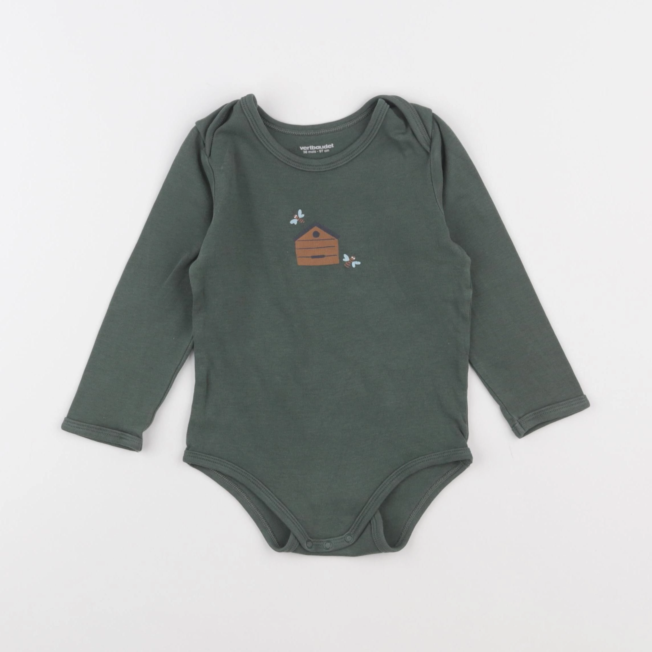 Vertbaudet - body vert - 36 mois