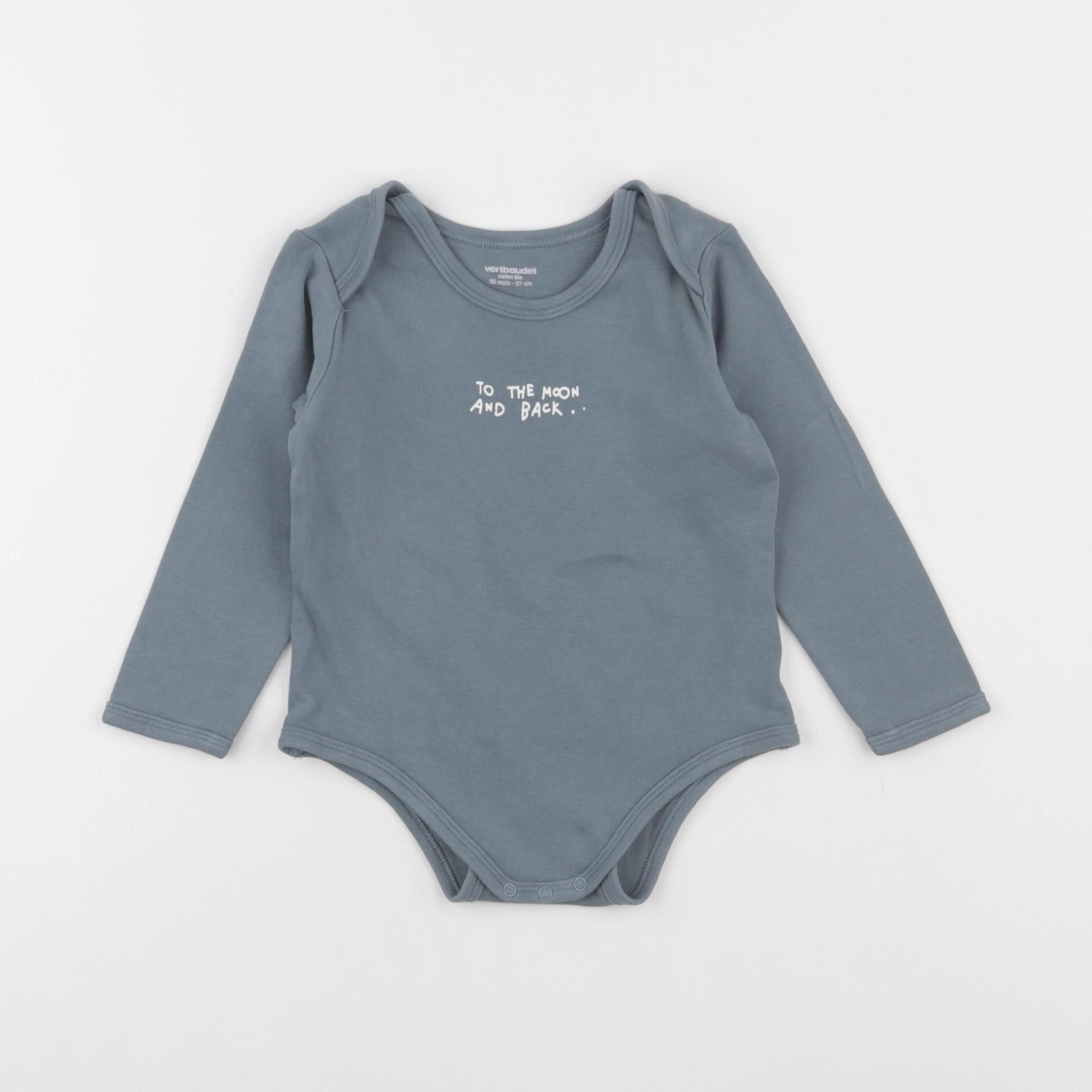 Vertbaudet - body bleu - 36 mois