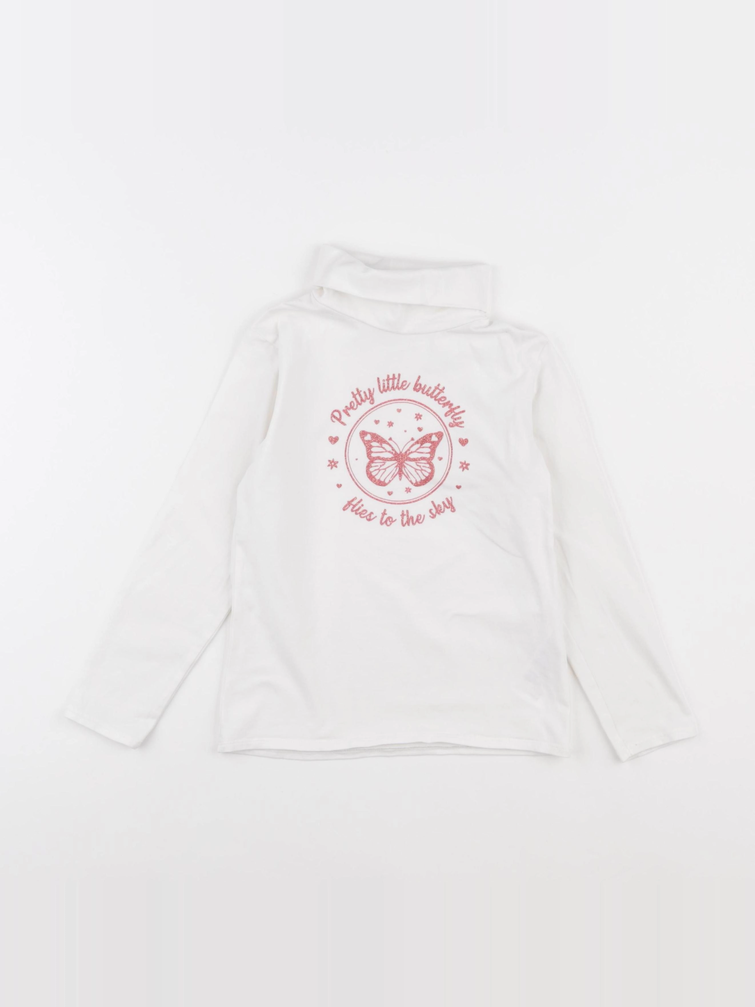 Vertbaudet - sous-pull blanc - 6 ans