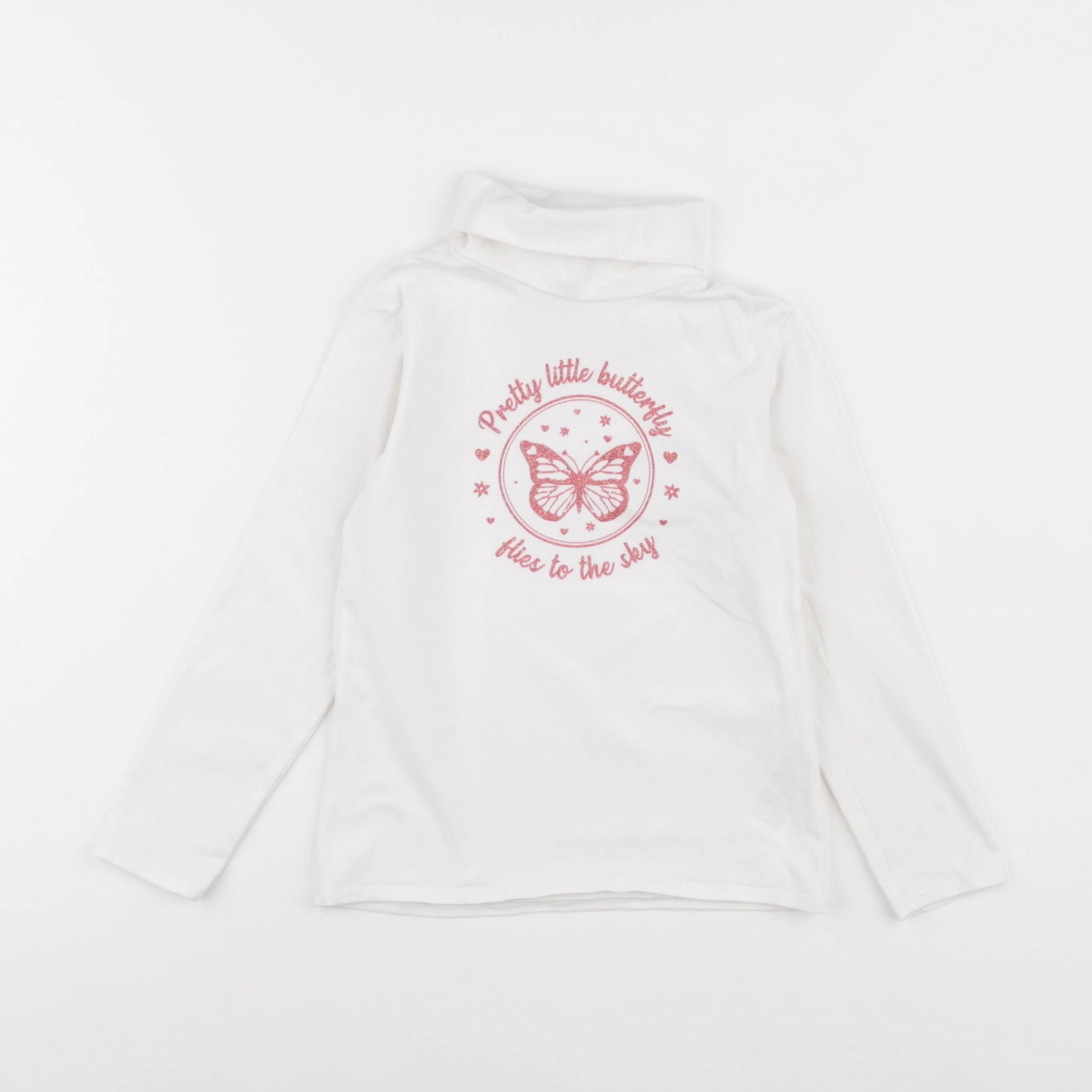 Vertbaudet - sous-pull blanc - 6 ans