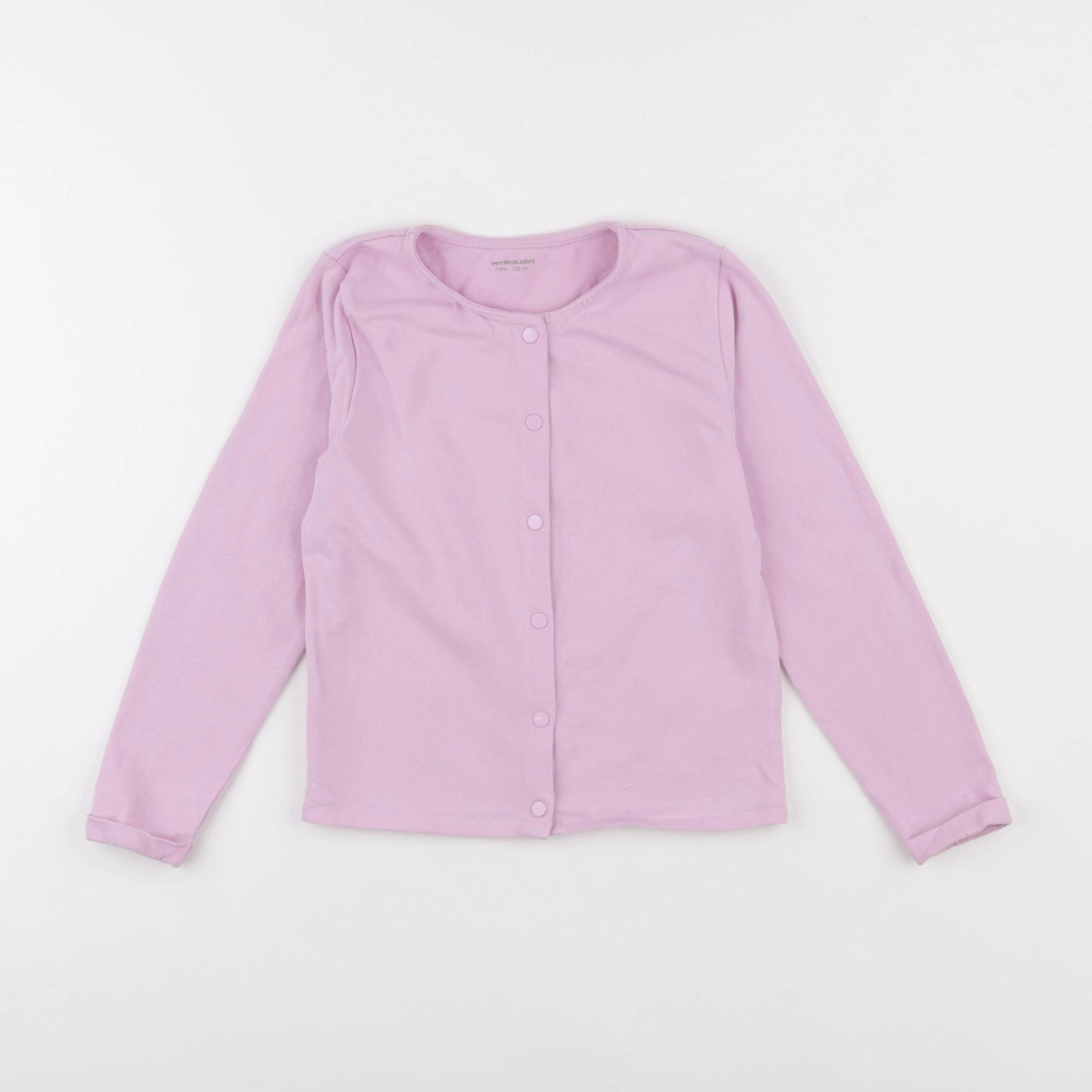 Vertbaudet - sweat rose - 7 ans
