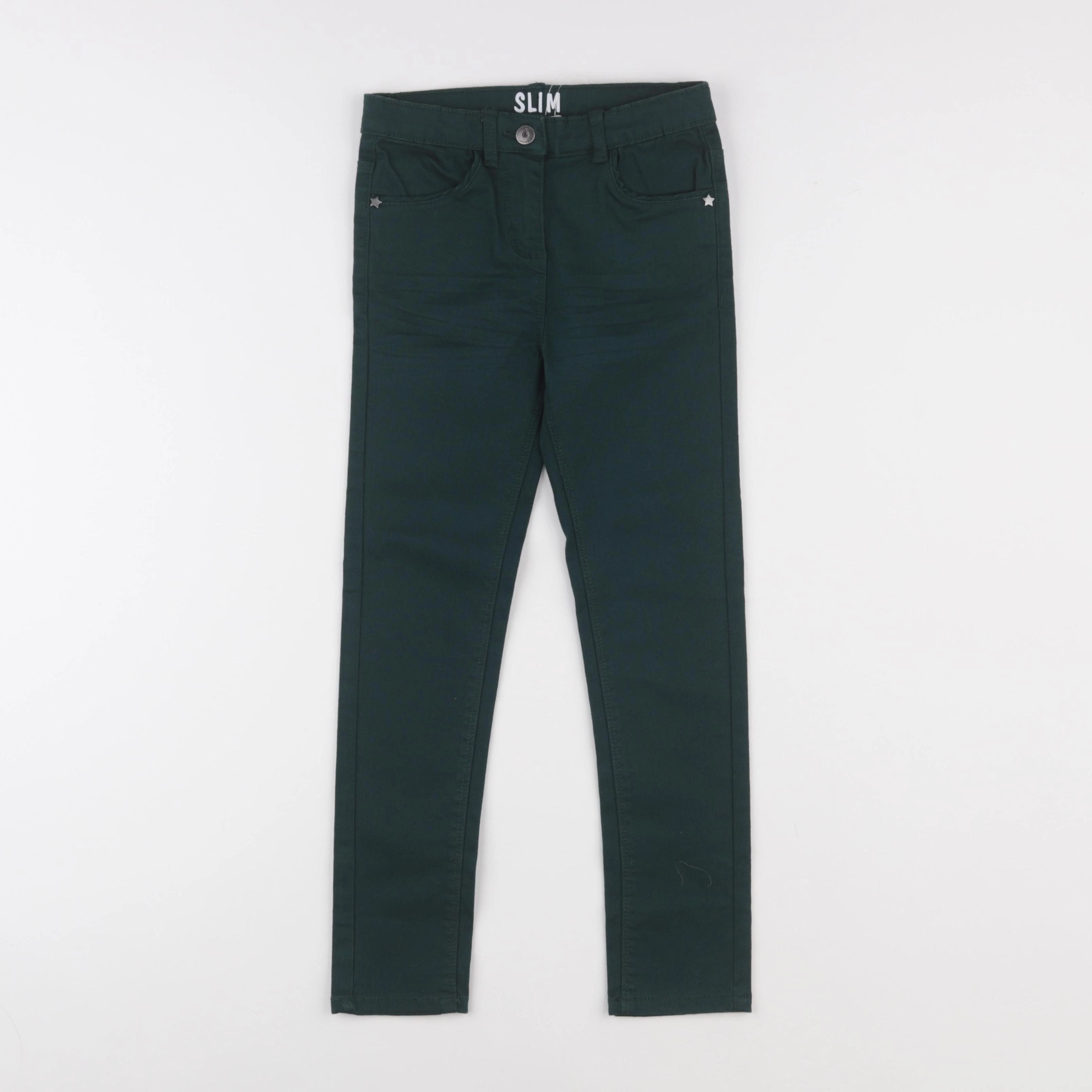 Vertbaudet - pantalon vert - 7 ans