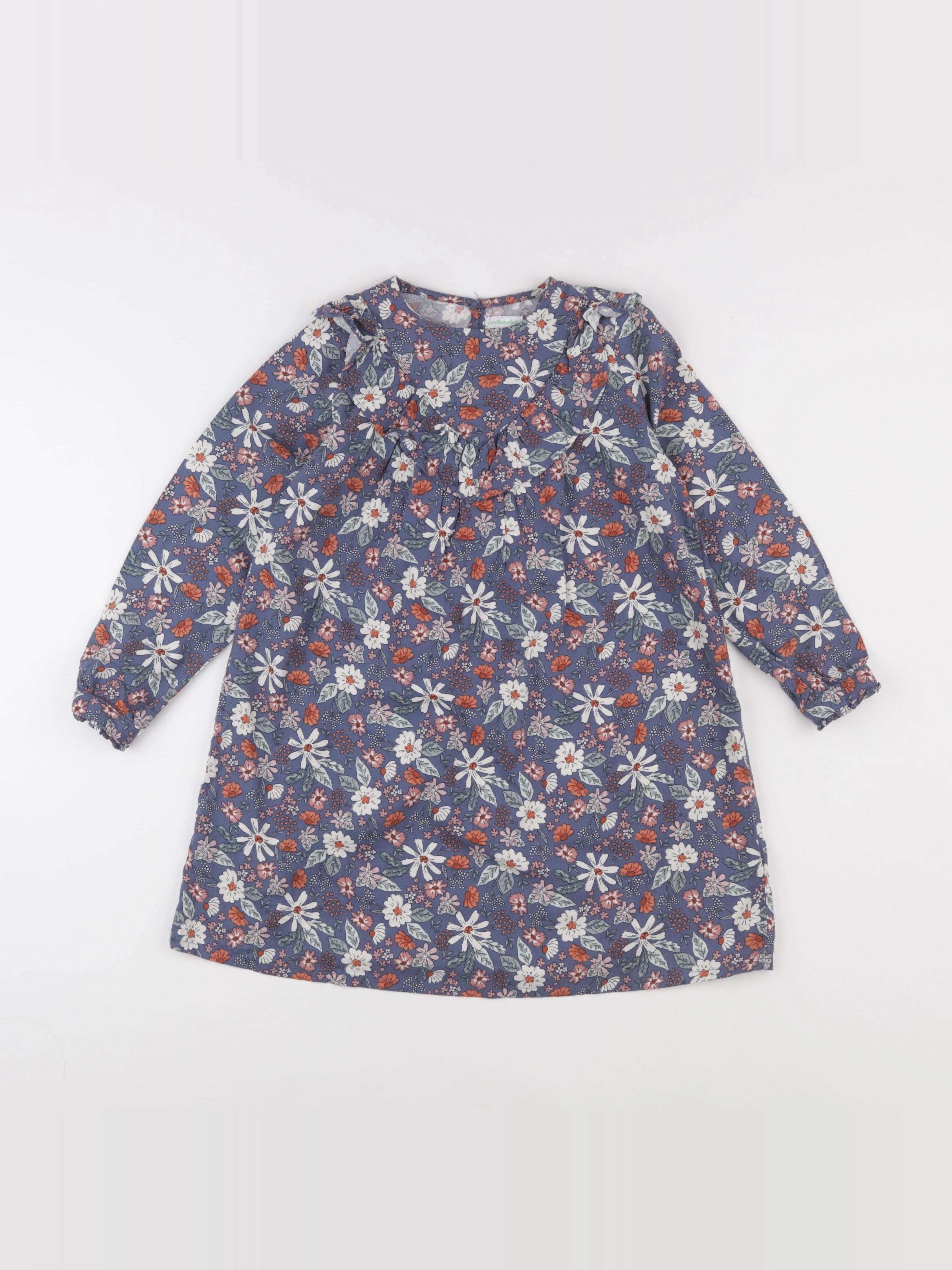 Vertbaudet - robe multicolore - 7 ans