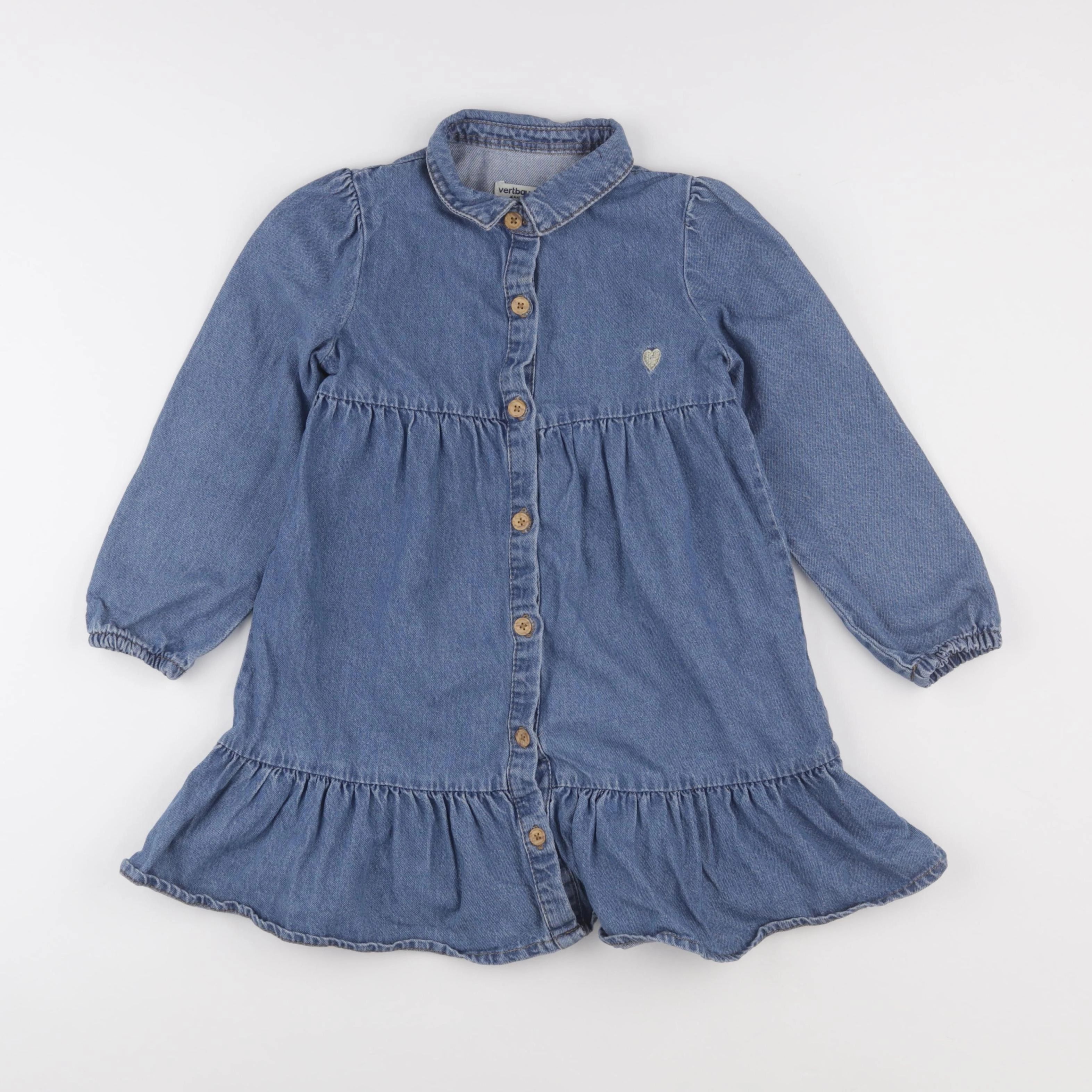 Vertbaudet - robe bleu - 7 ans