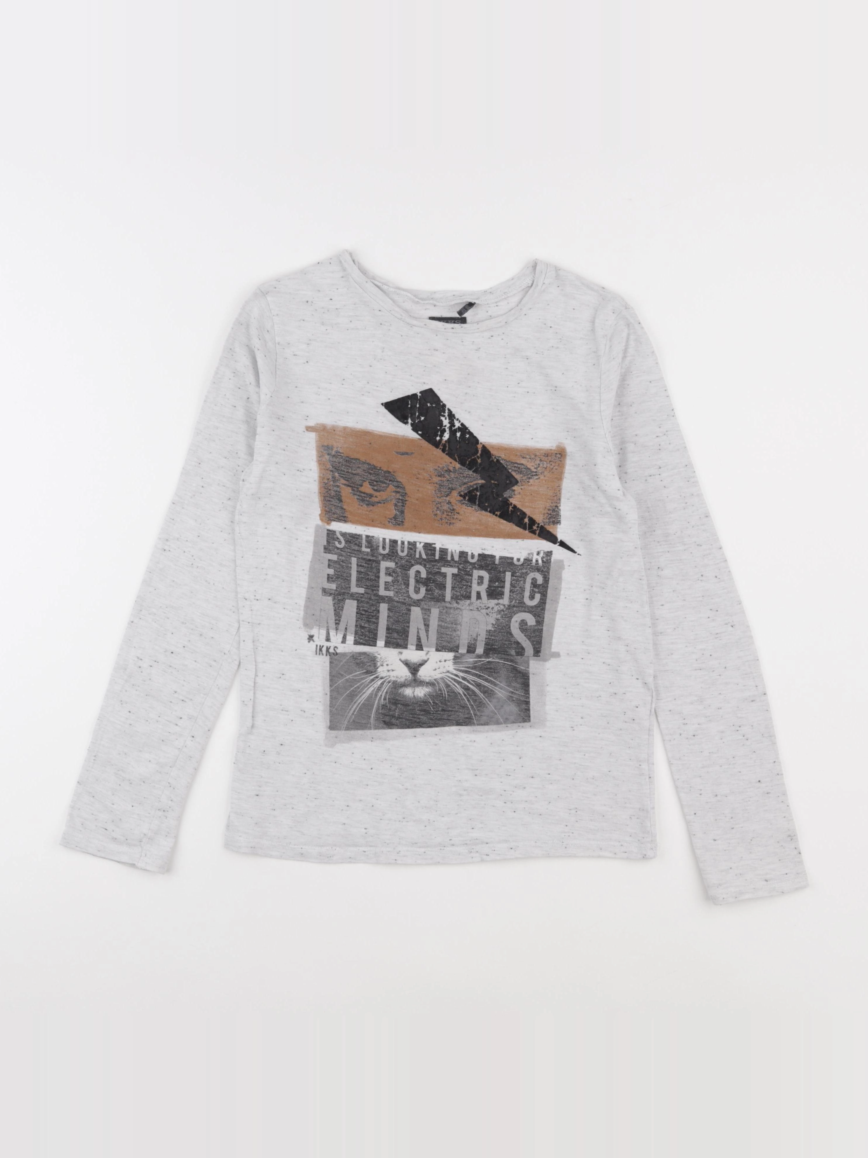 IKKS - tee-shirt gris - 10 ans