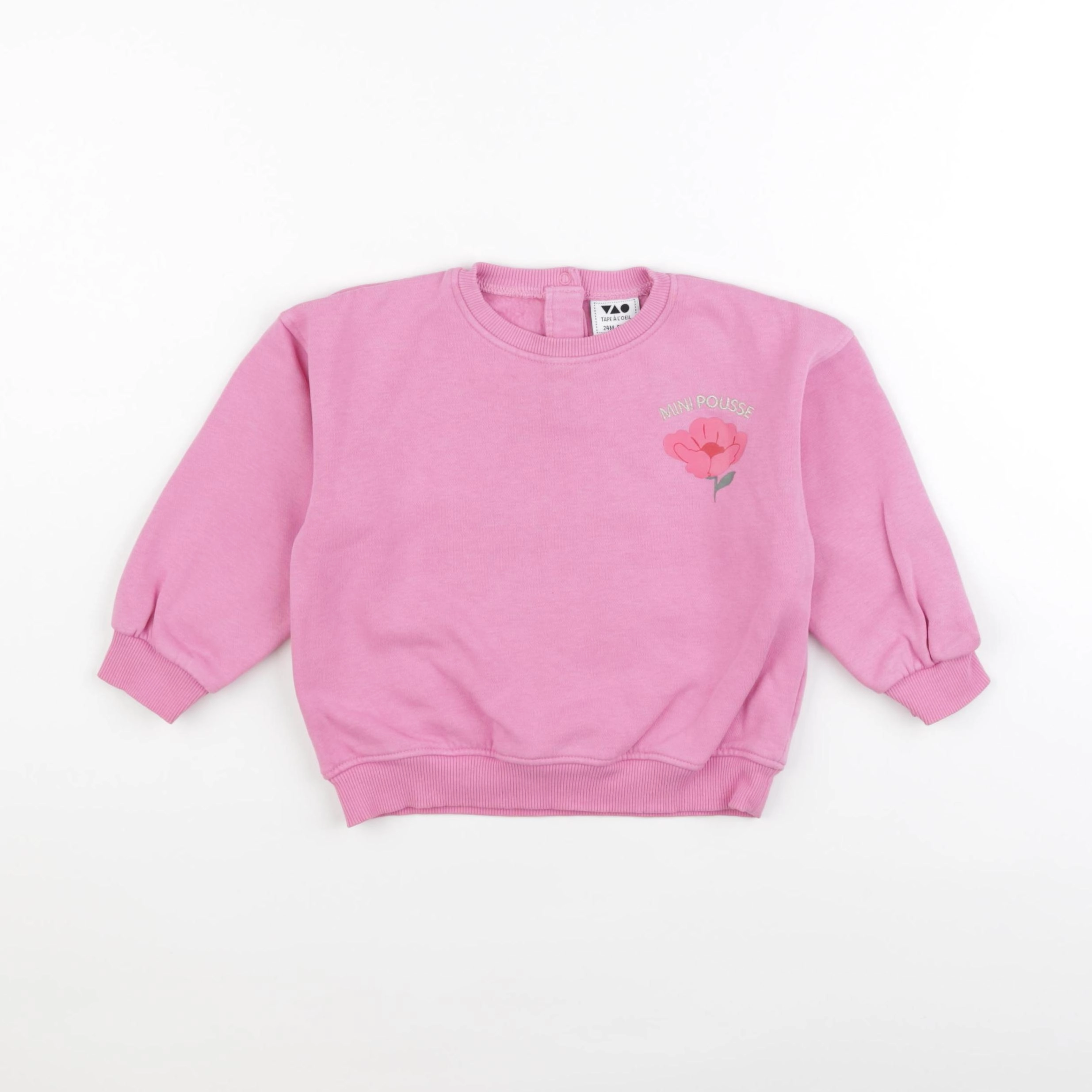 Tape à l'oeil - sweat rose - 24 mois