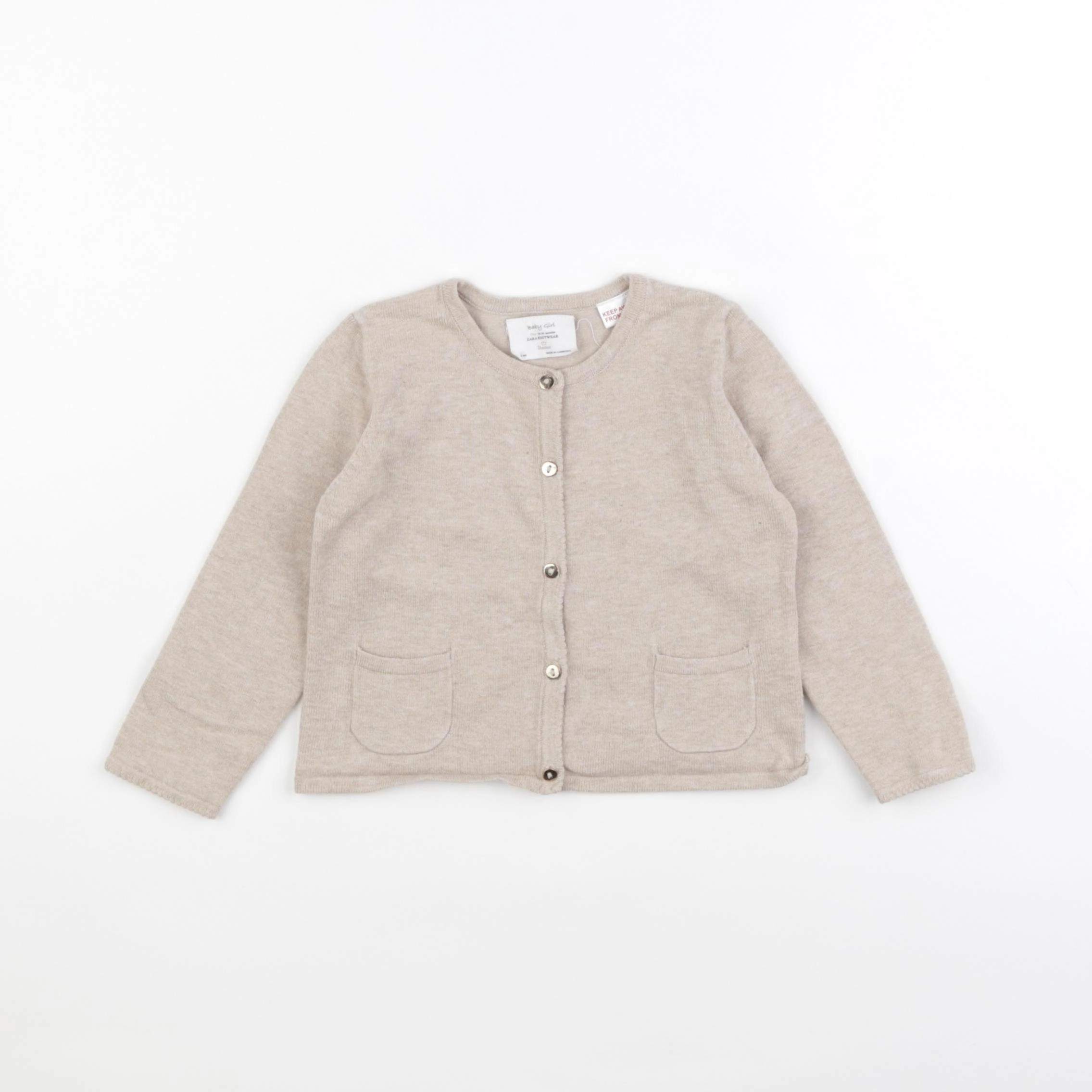 Zara - gilet beige - 18/24 mois