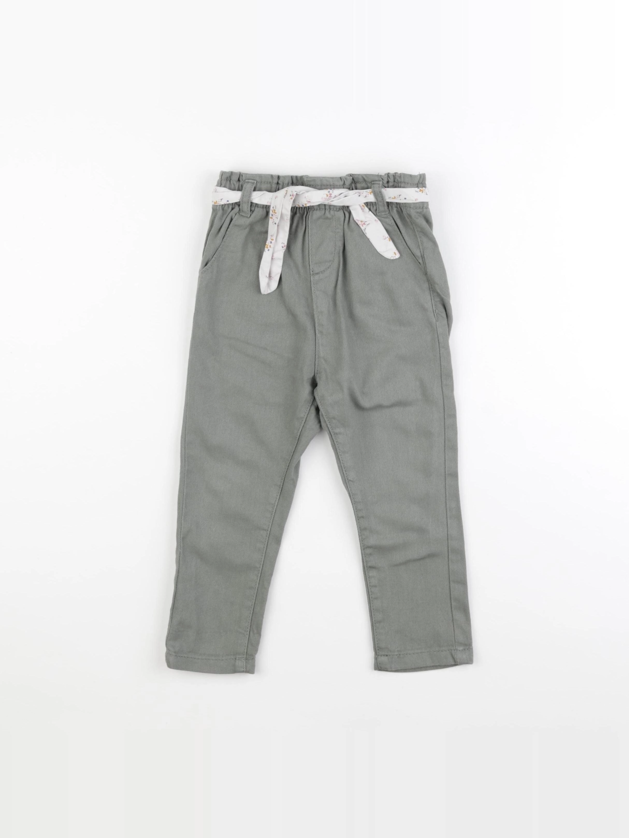 Vertbaudet - pantalon vert - 24 mois