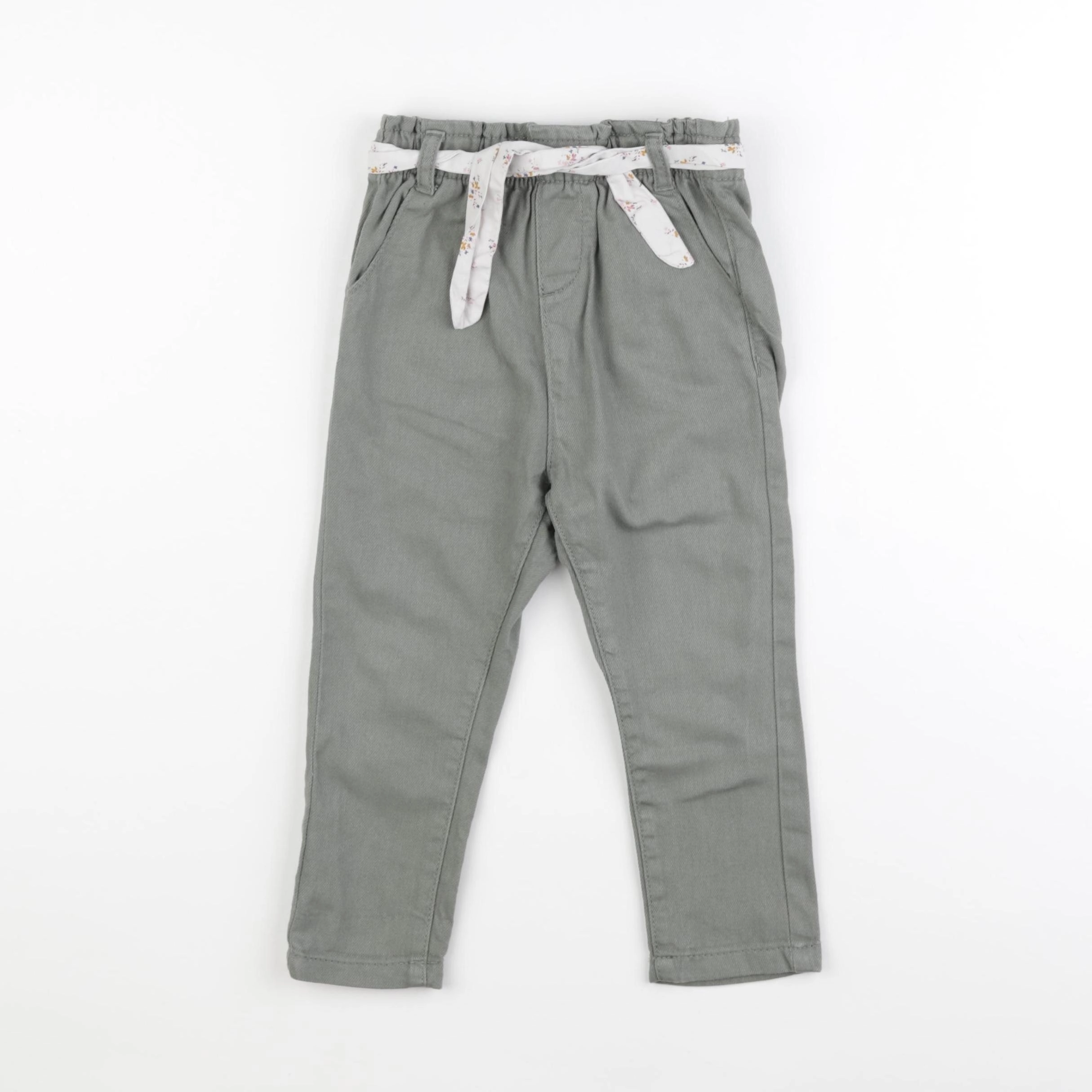 Vertbaudet - pantalon vert - 24 mois