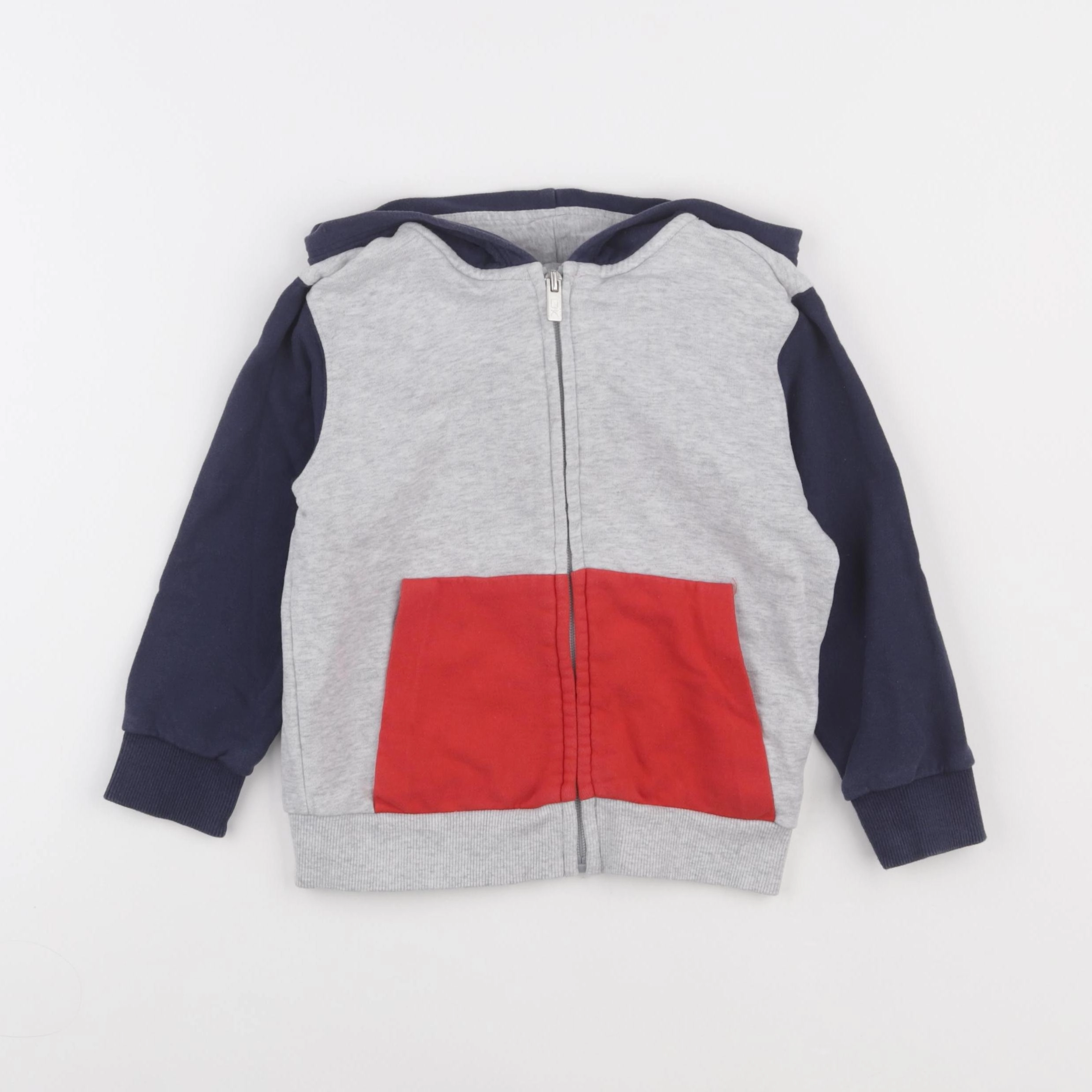 Okaidi - sweat bleu, gris - 4 ans
