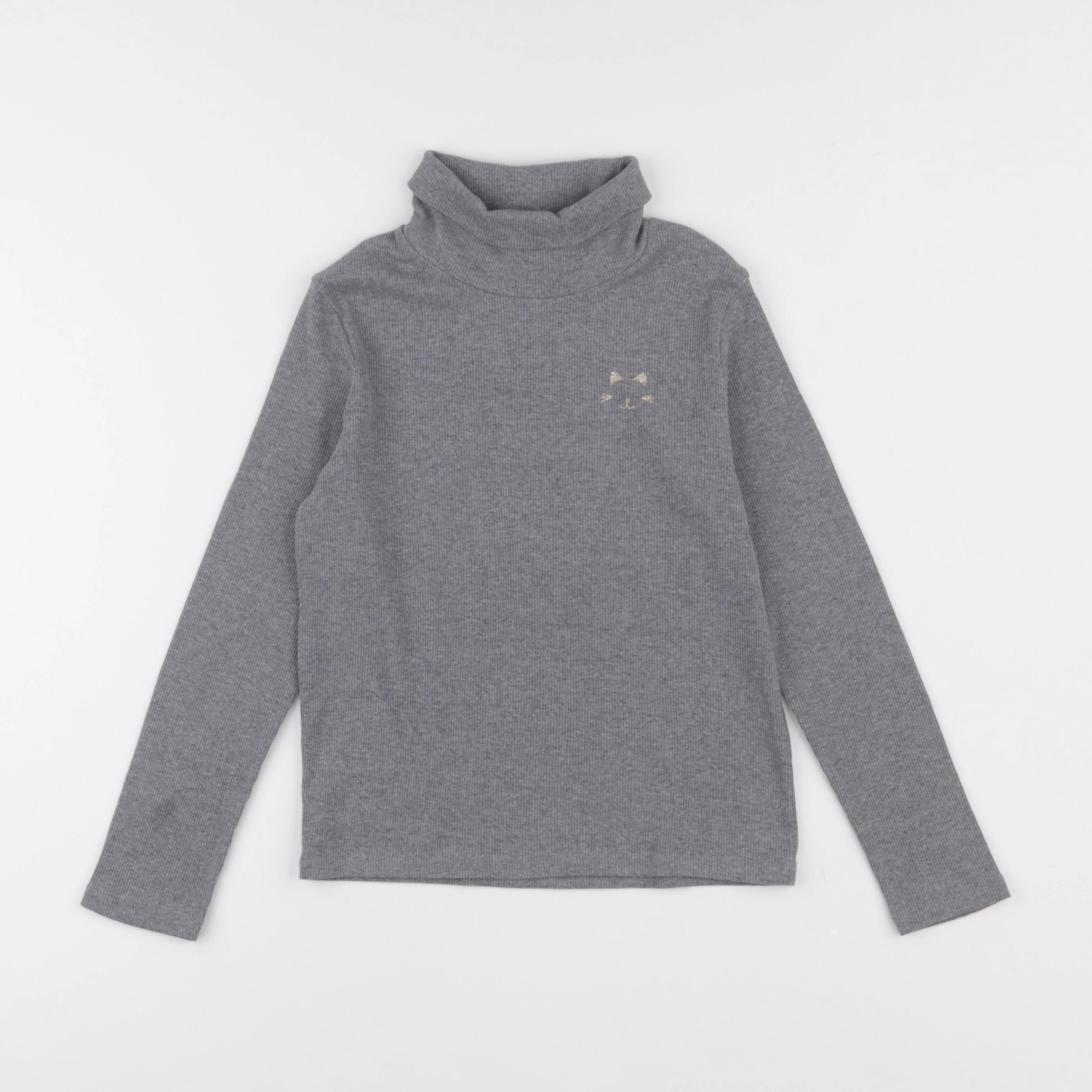 Vertbaudet - sous-pull gris - 8 ans