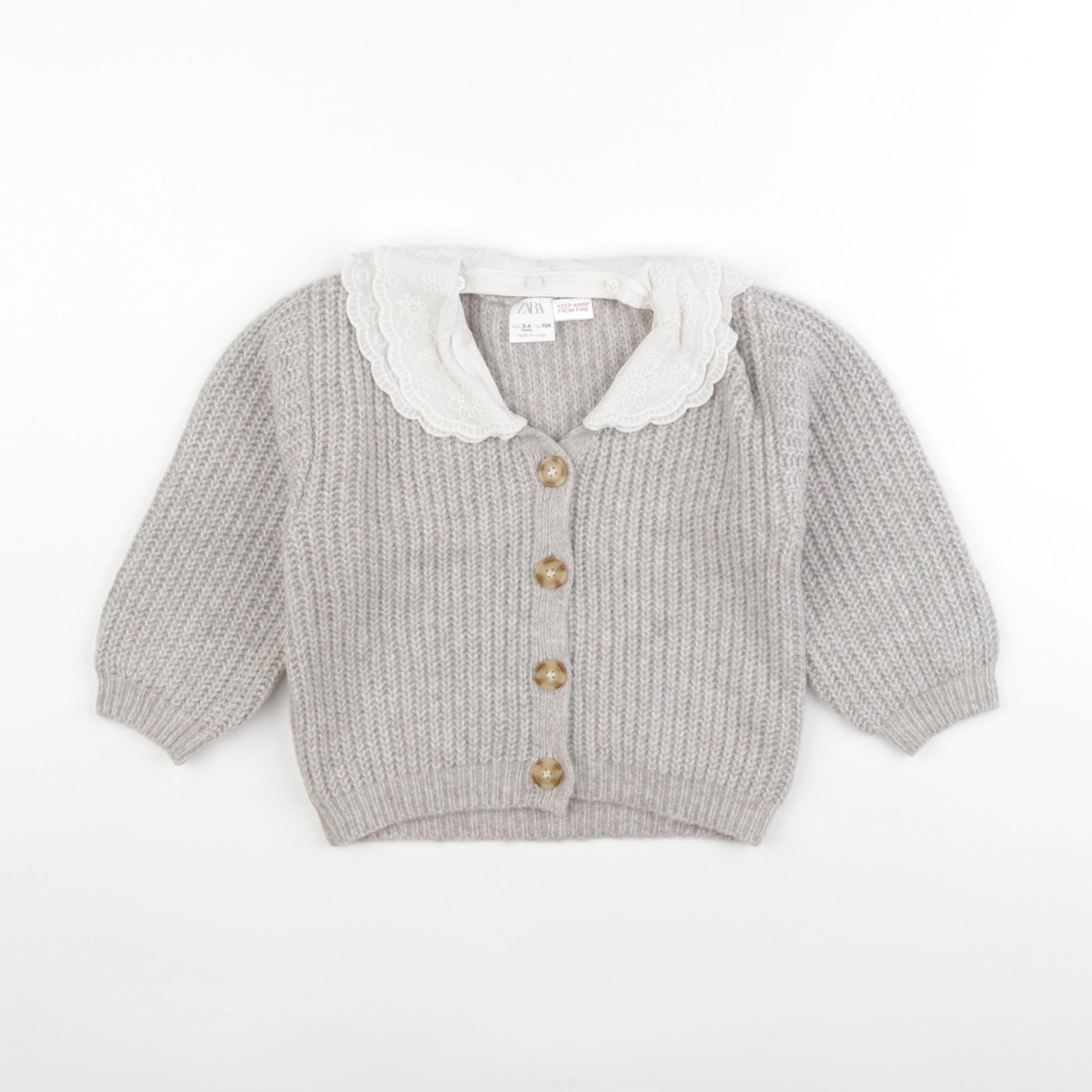 Zara - gilet beige - 3/4 ans