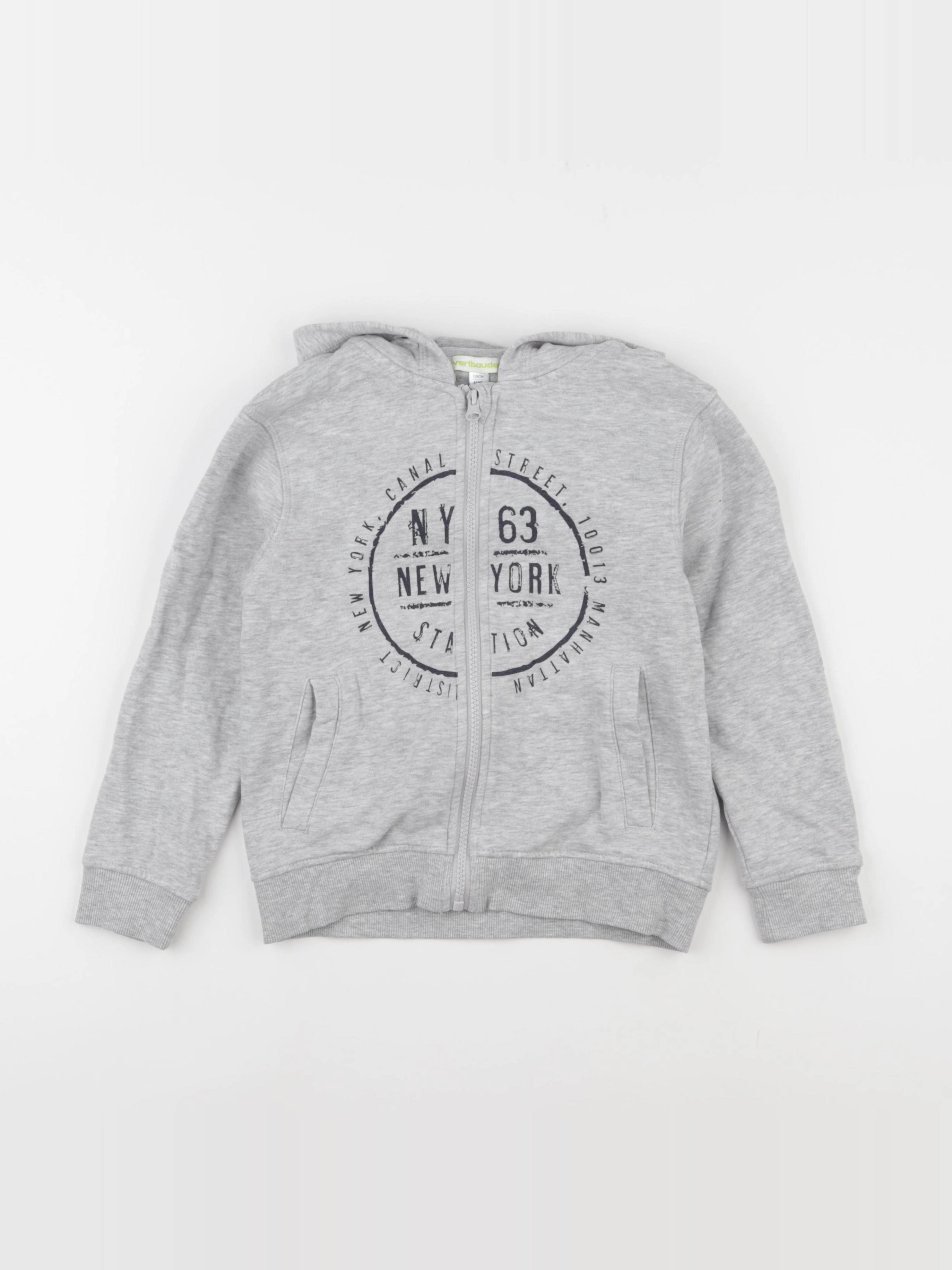 Vertbaudet - sweat gris - 8 ans