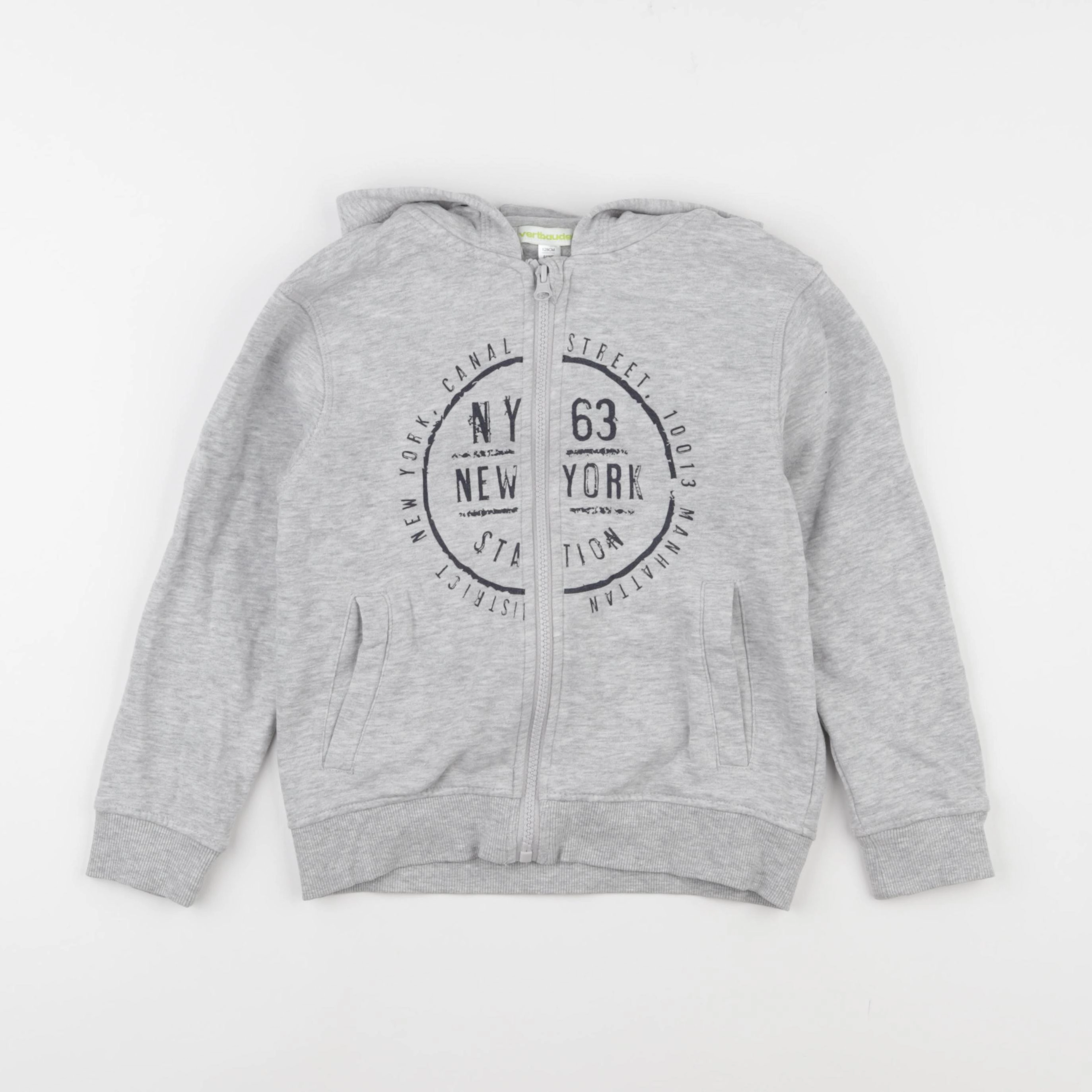 Vertbaudet - sweat gris - 8 ans