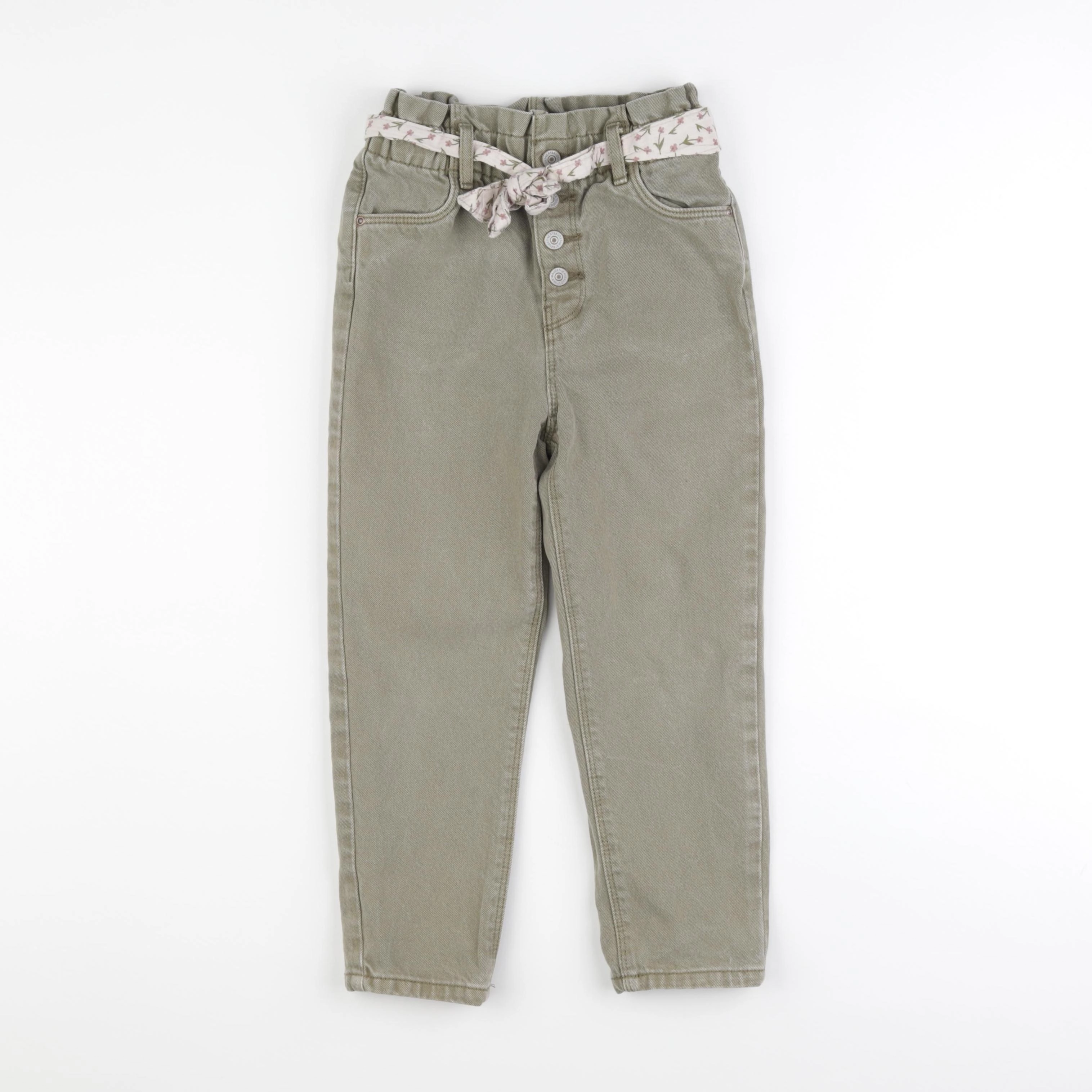 Vertbaudet - jean vert - 7 ans