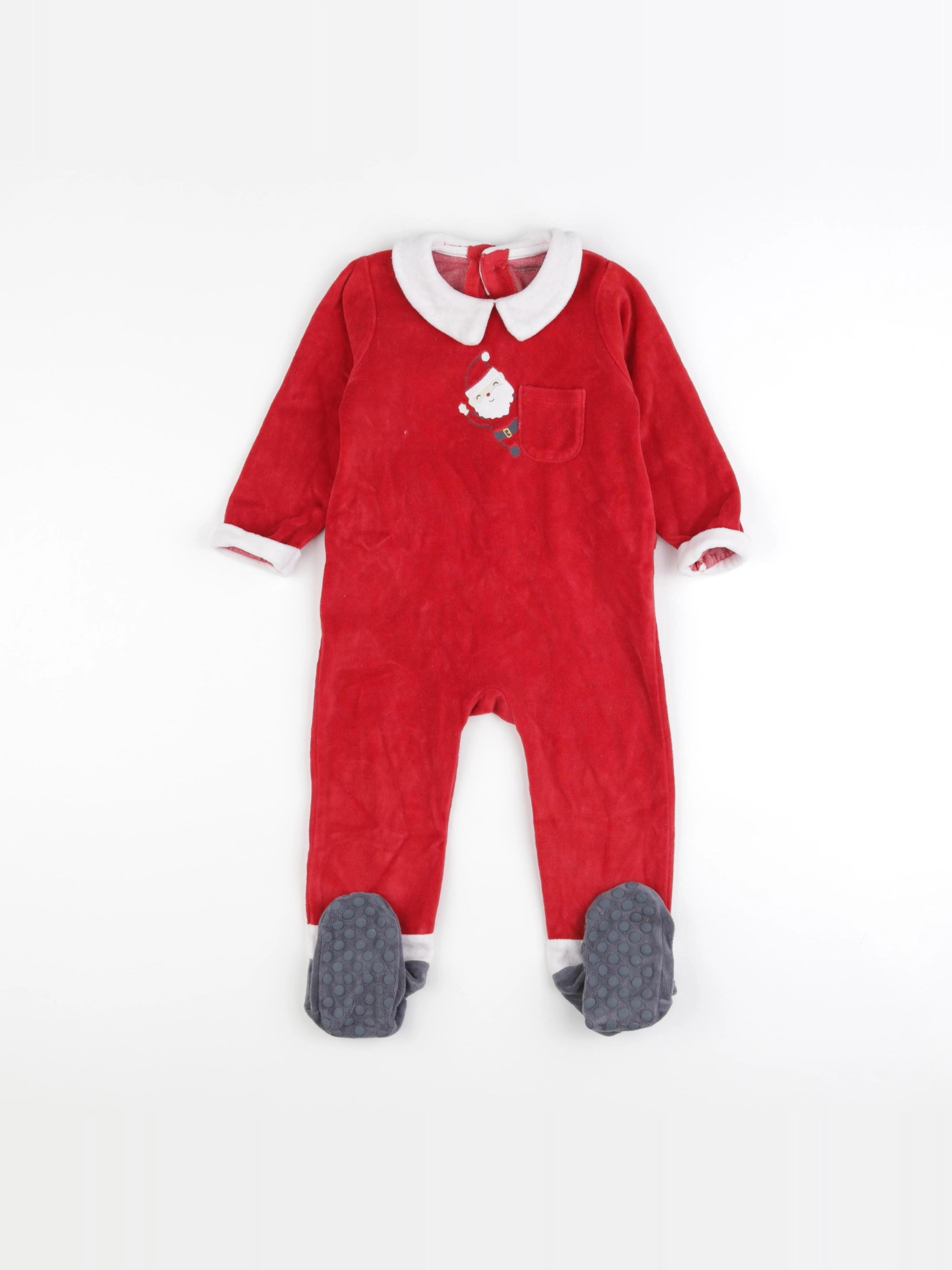 Vertbaudet - pyjama velours rouge - 2 ans
