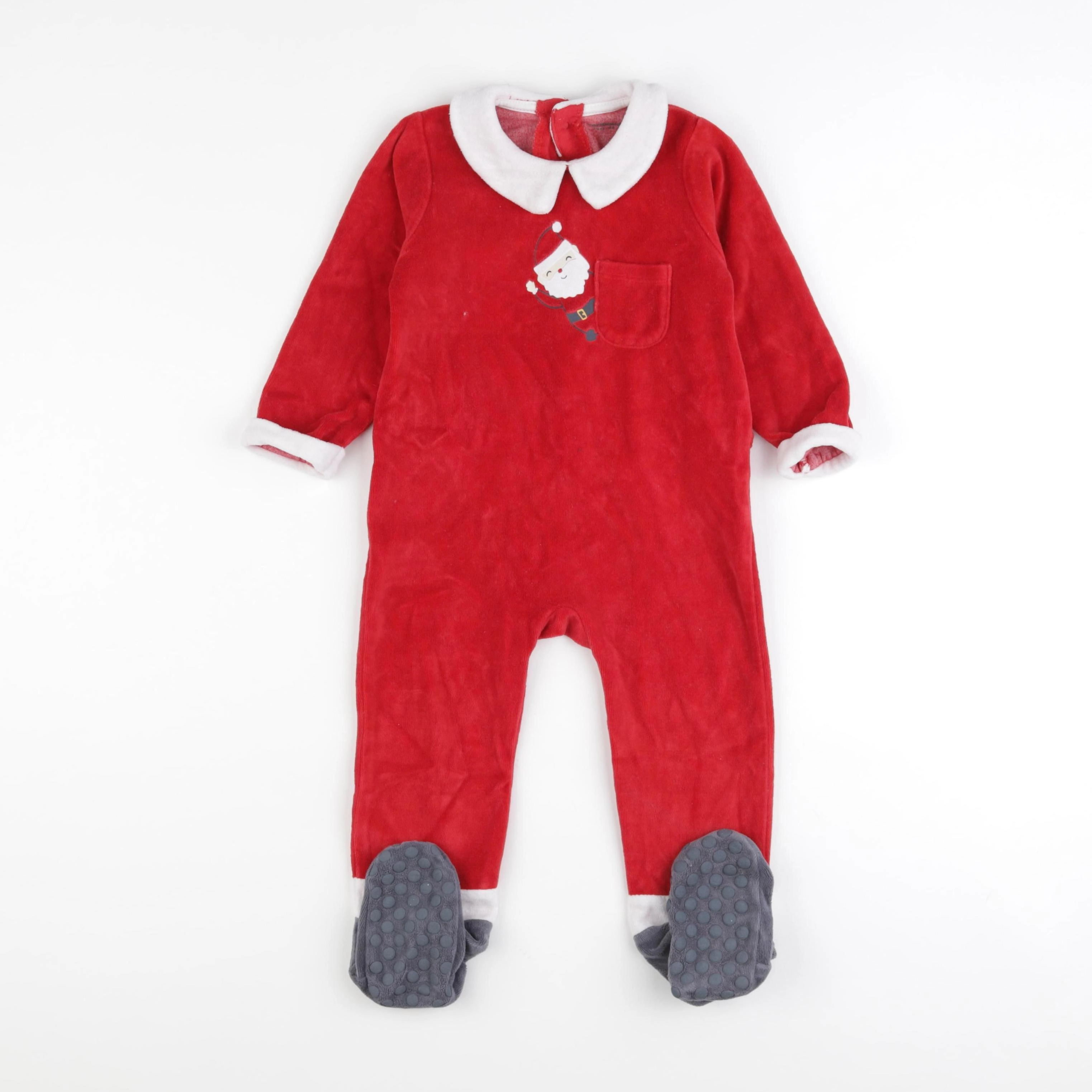 Vertbaudet - pyjama velours rouge - 2 ans