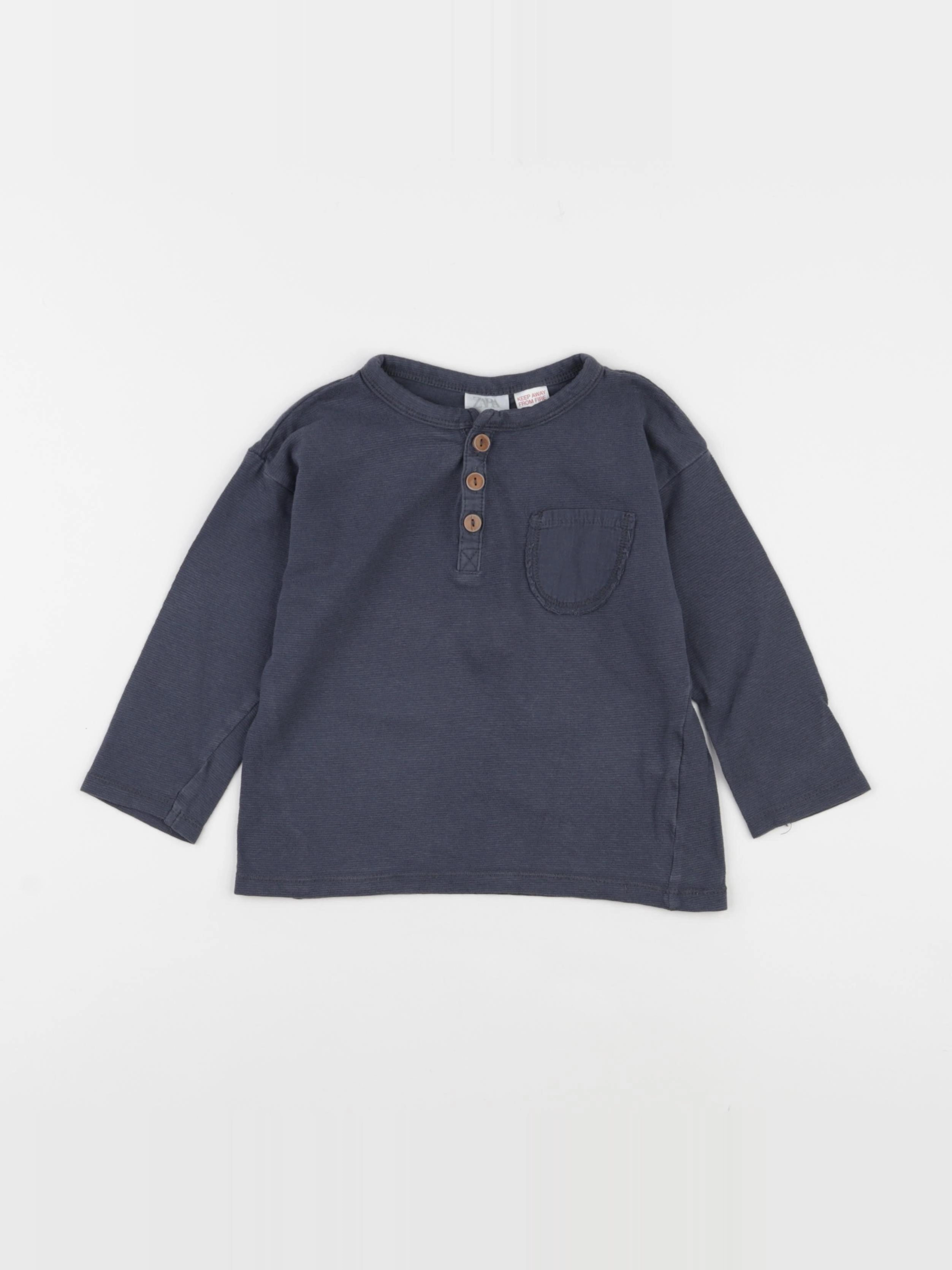 Zara - tee-shirt bleu - 18/24 mois